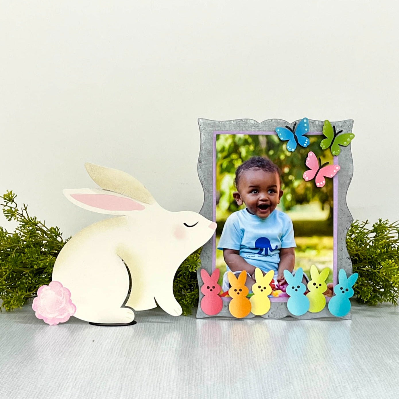 Rainbow Marshmallow Bunny Magnets S/6