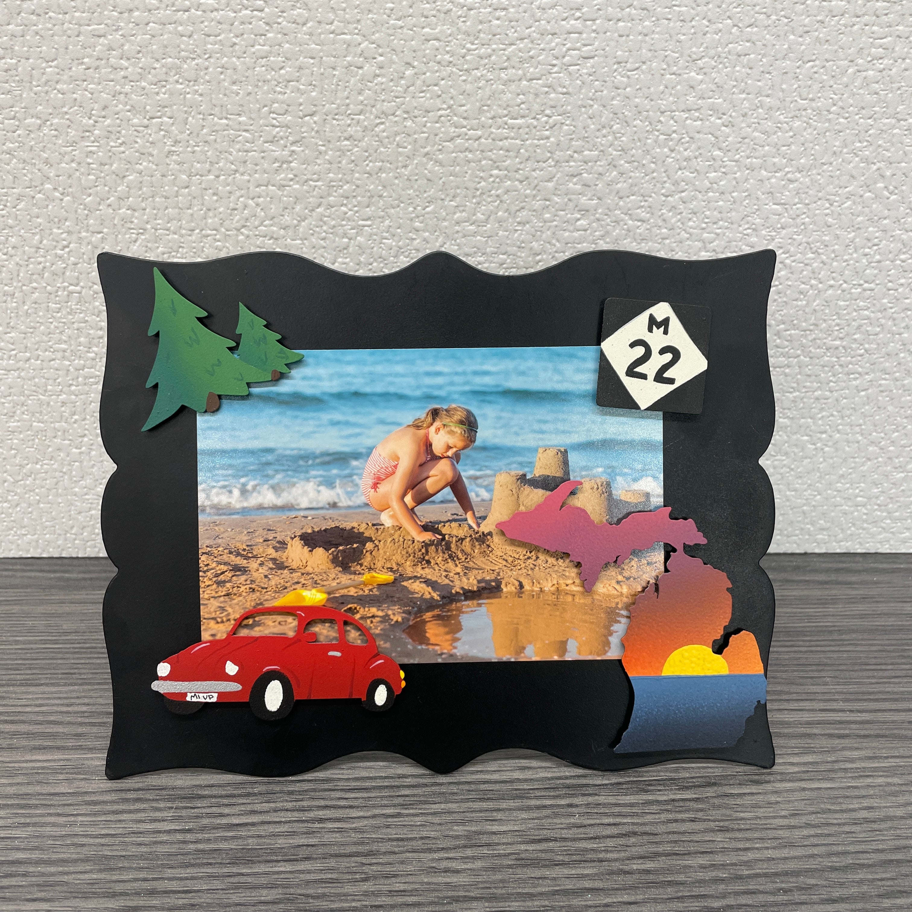 Beach Sunset Michigan Magnet