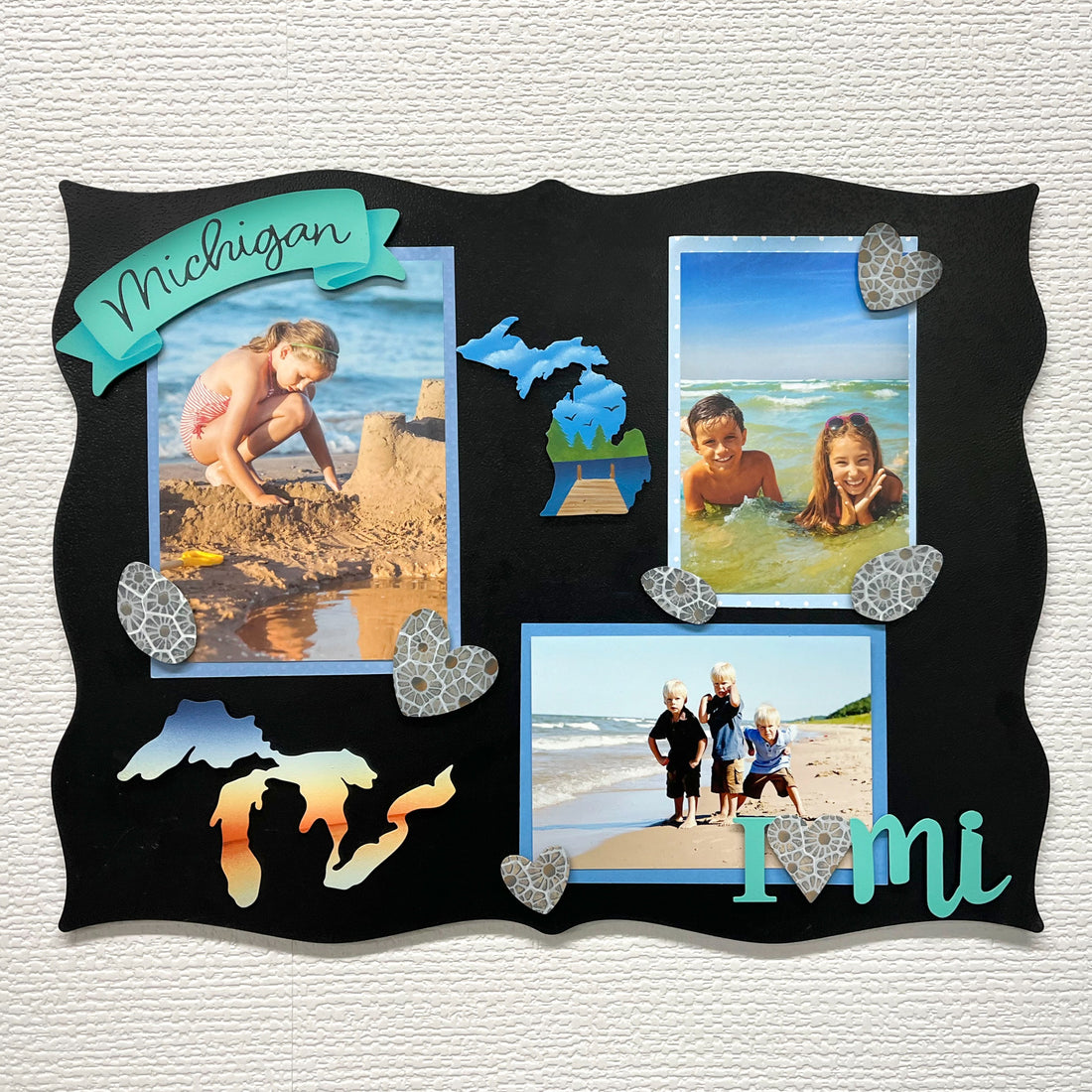 "I (heart) MI" Petoskey Stone Magnet