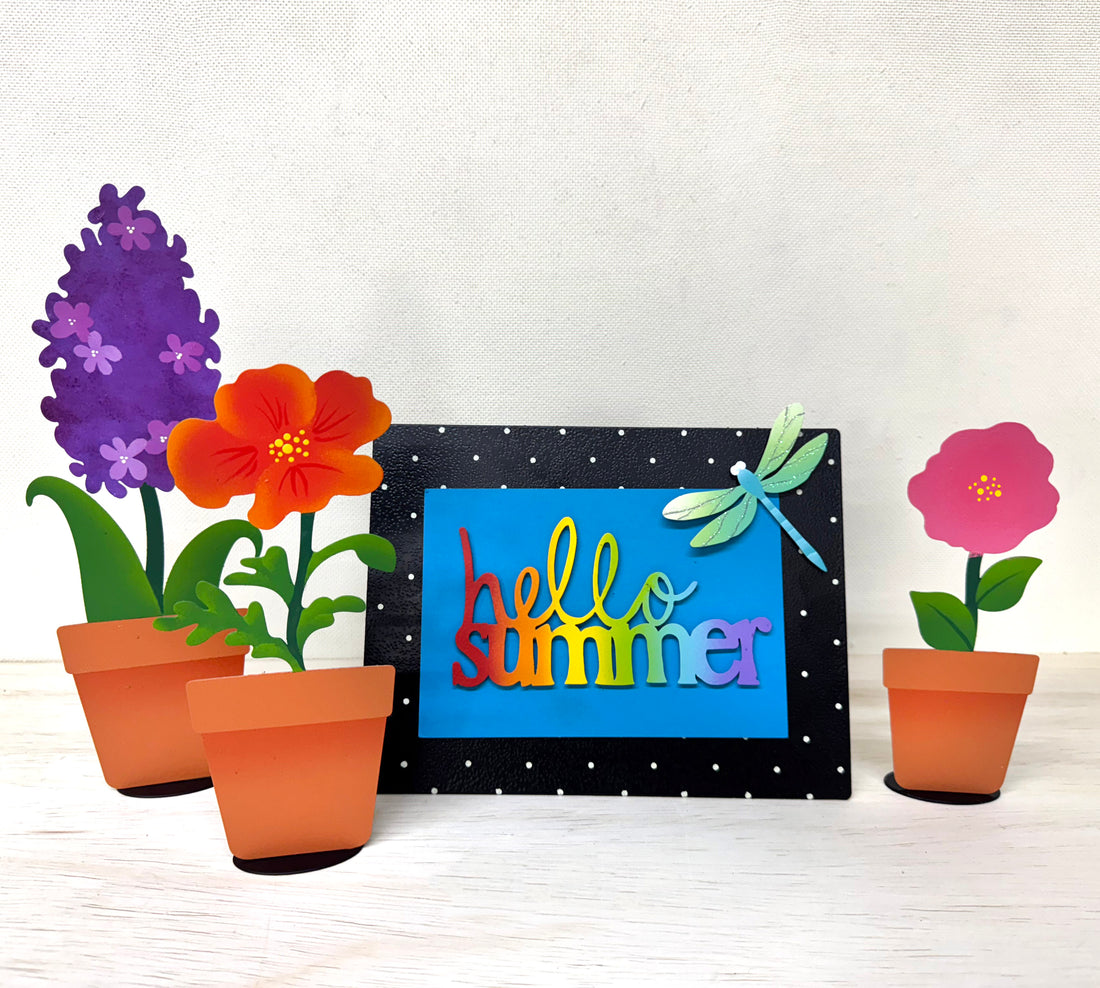„Hallo Sommer“ Magnet Blau