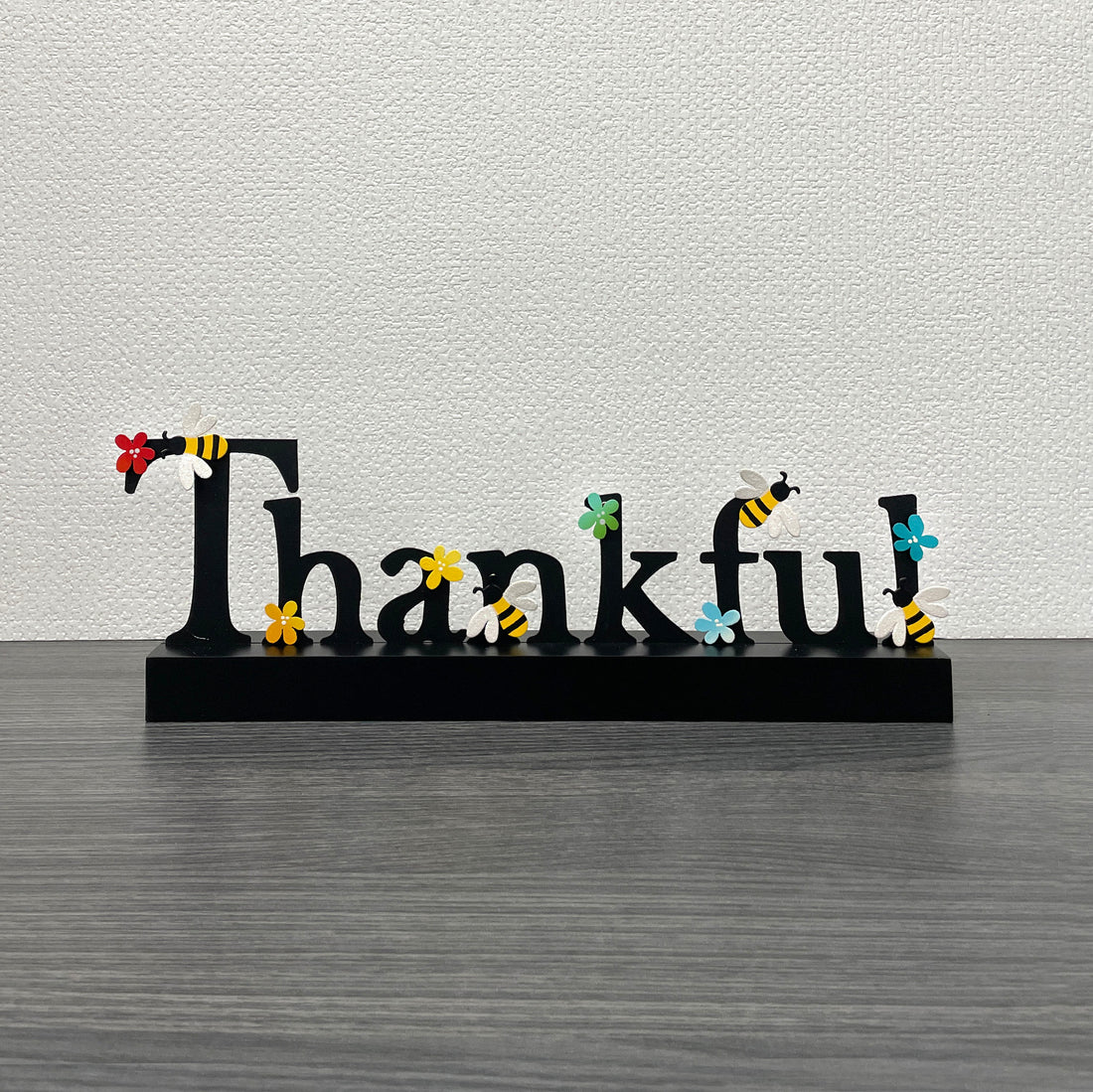 "Thankful" Magnetic Word w/ Wood Base