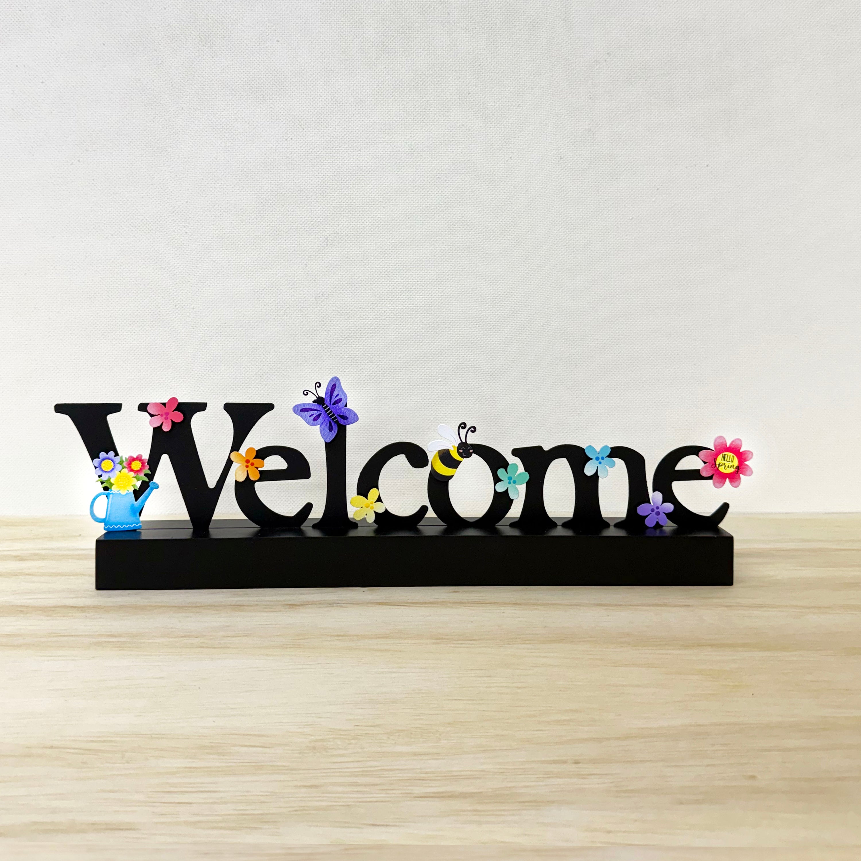 Welcome Magnetic Word w/ Wood Base
