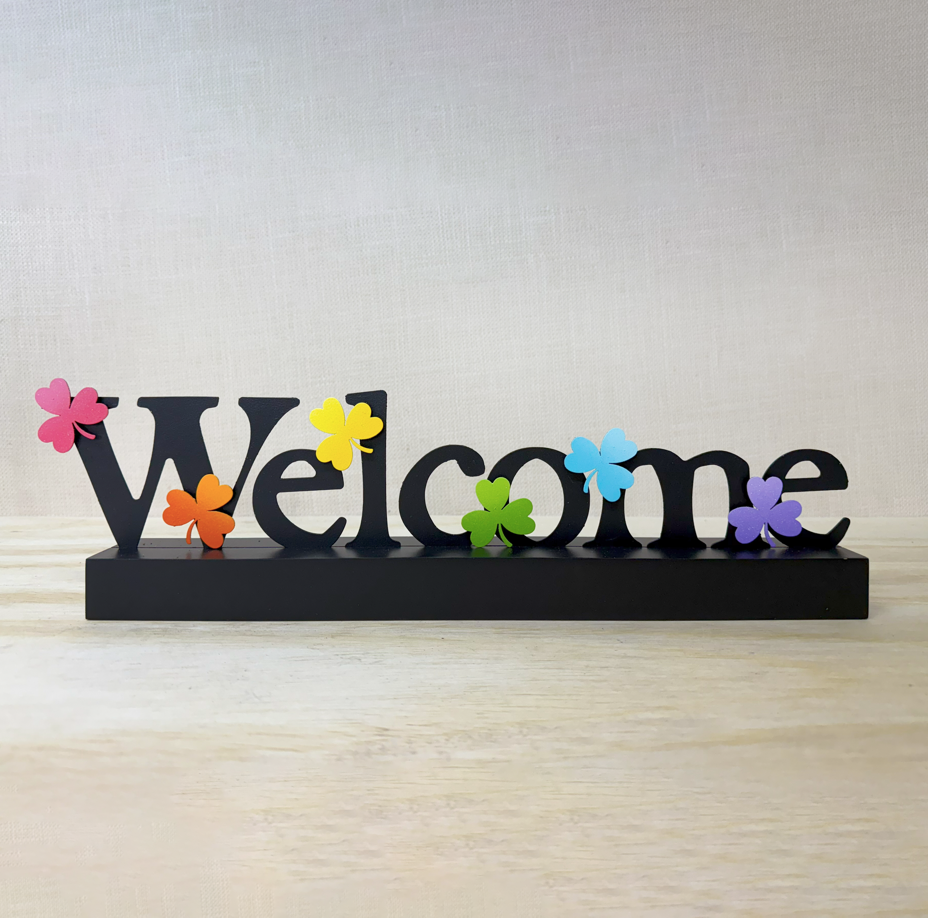 Welcome Magnetic Word w/ Wood Base