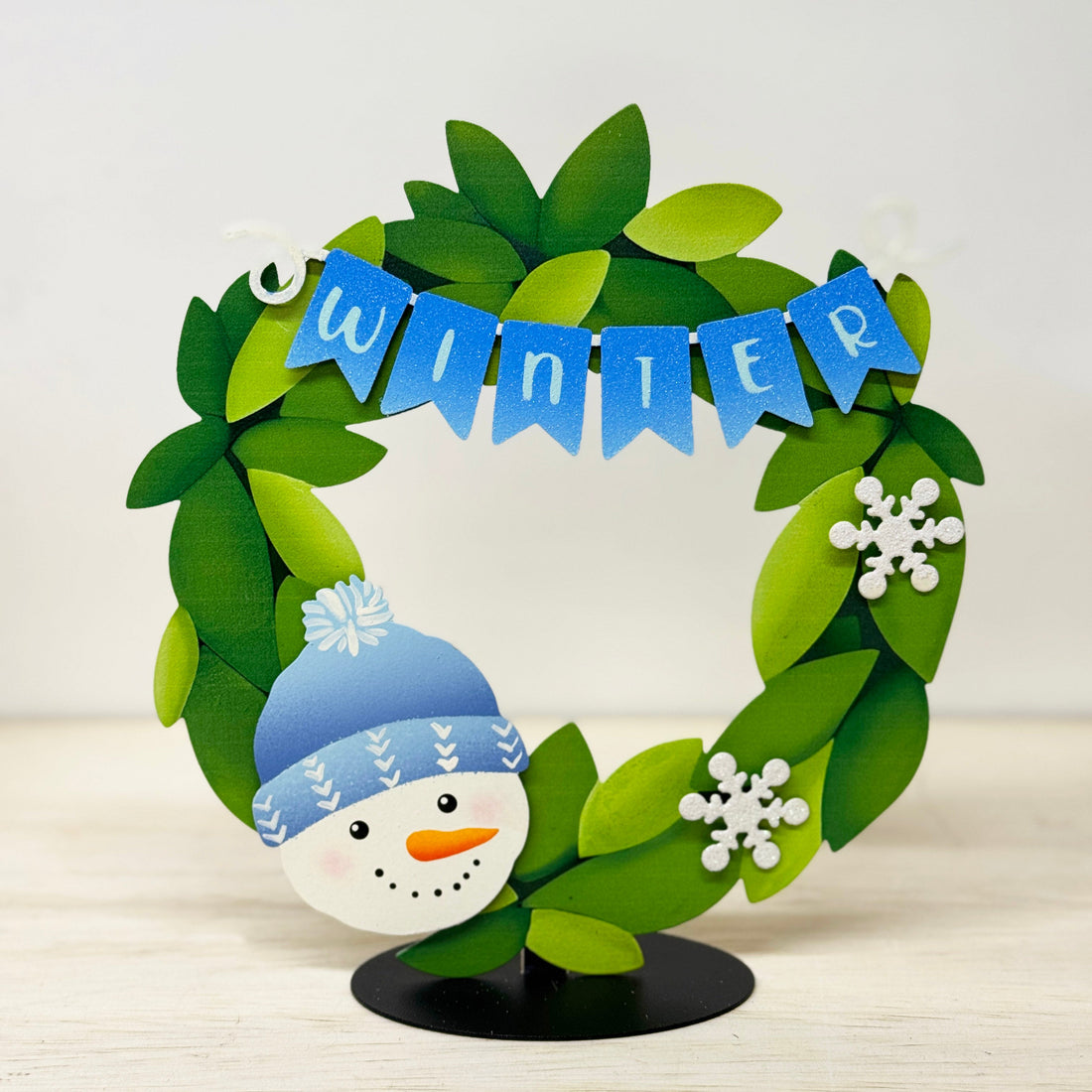 Snowman Head Magnet Blue