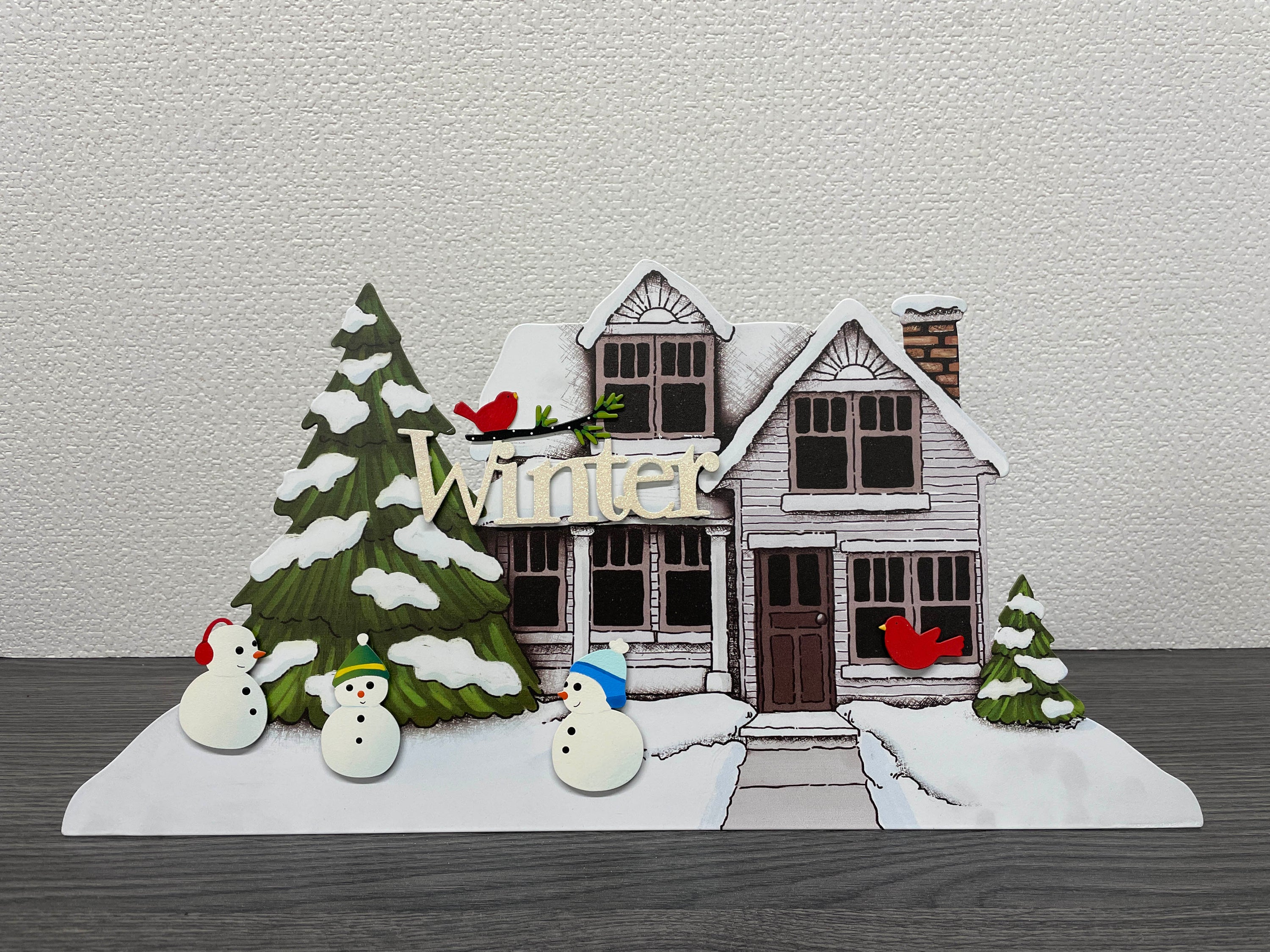 Winter w/ Bird Magnets S/2