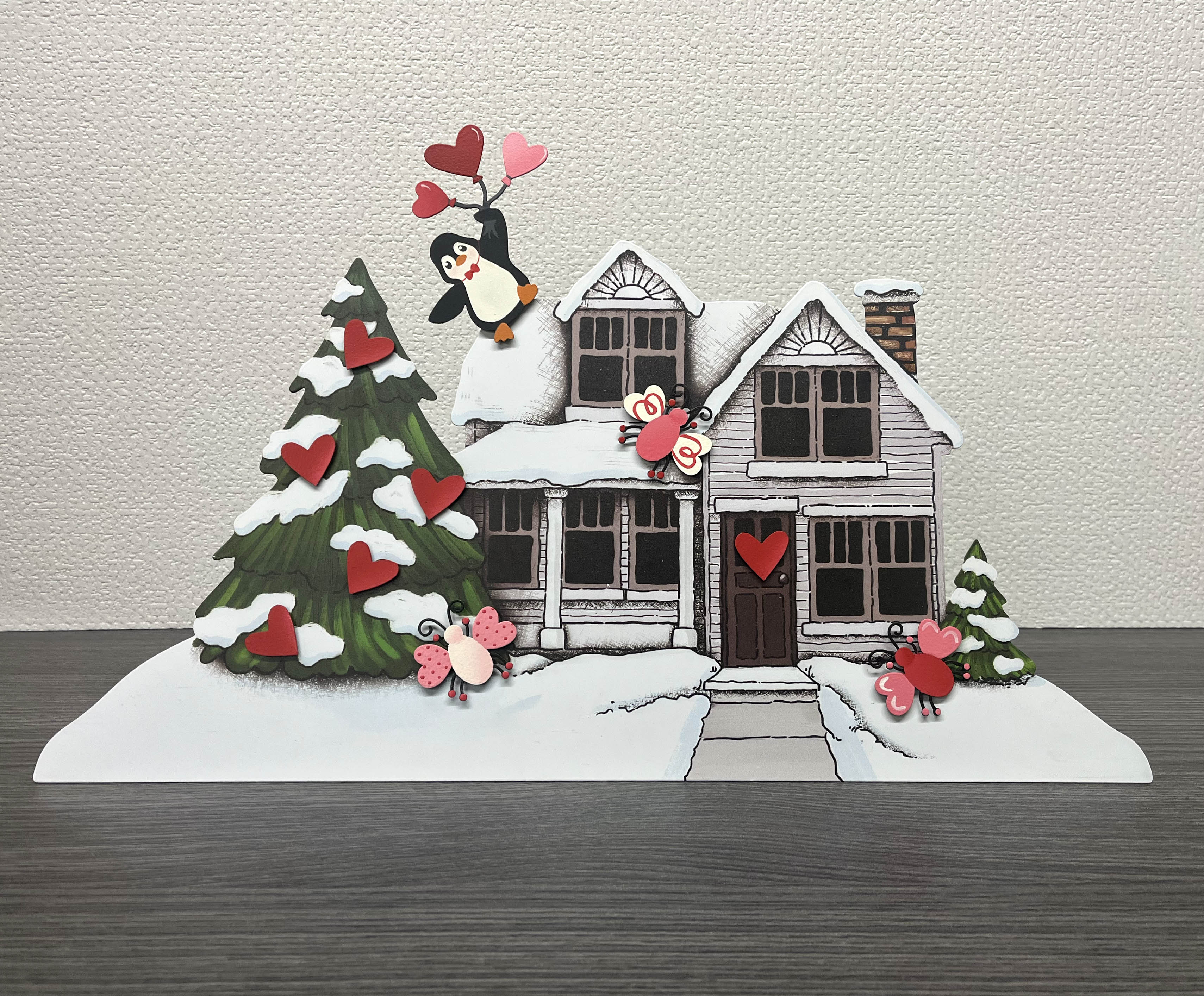 Penguin w/ Heart Balloons Magnet