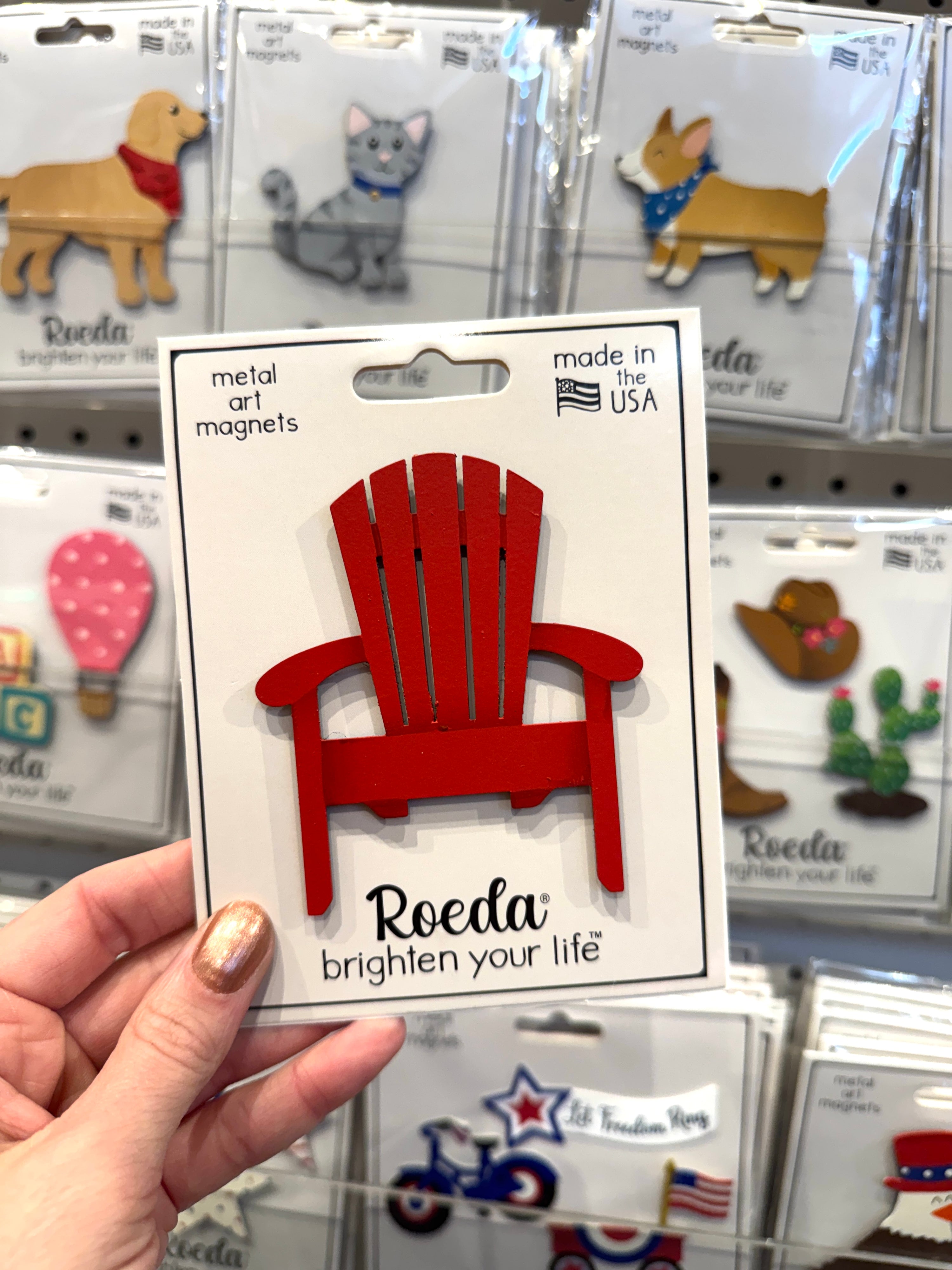 Adirondack Stuhl Magnet Rot