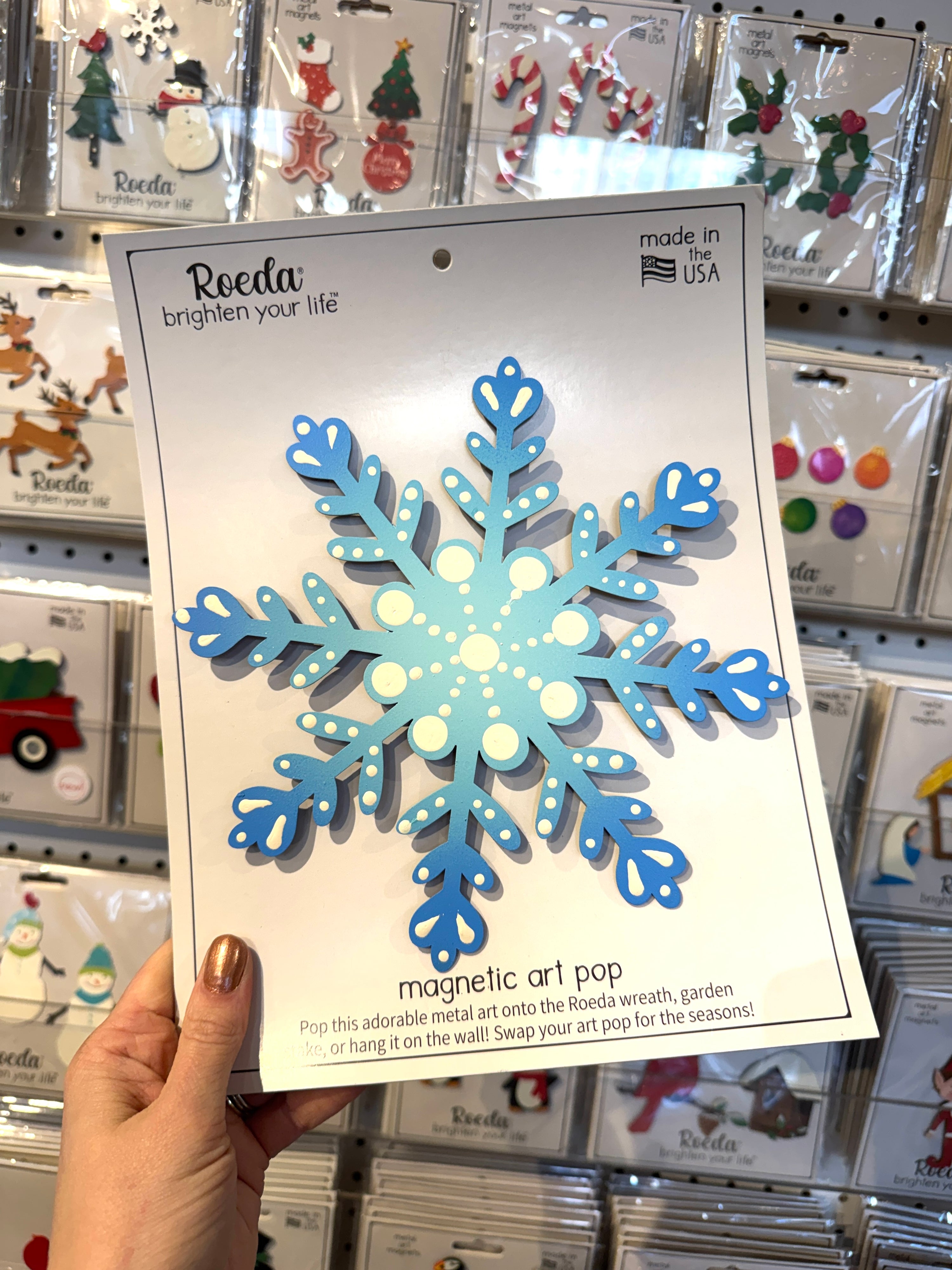 Snowflake Magnetic Art Pop