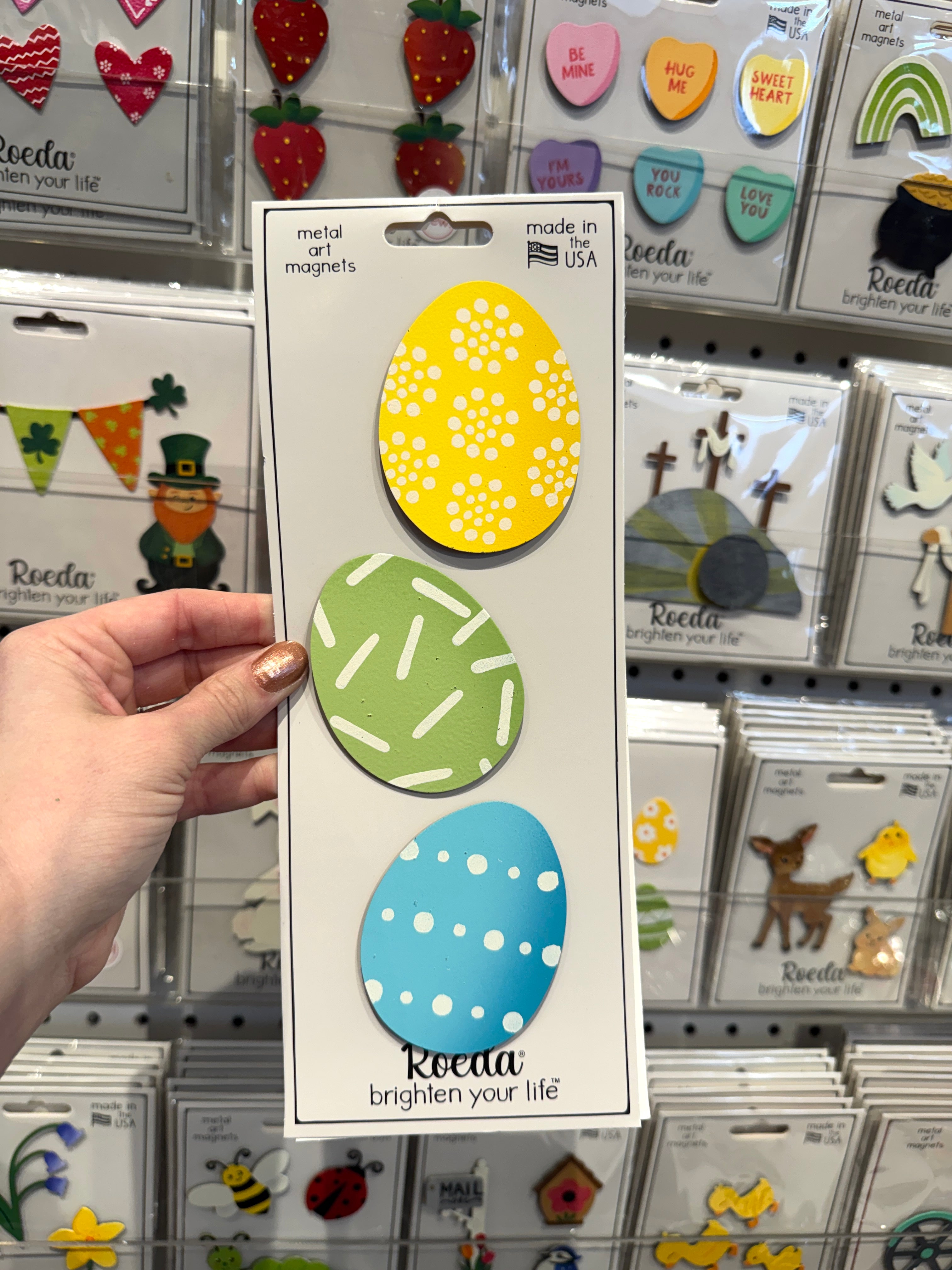 Easter Egg Mini Art Pop Magnets, S/3 (Cool)