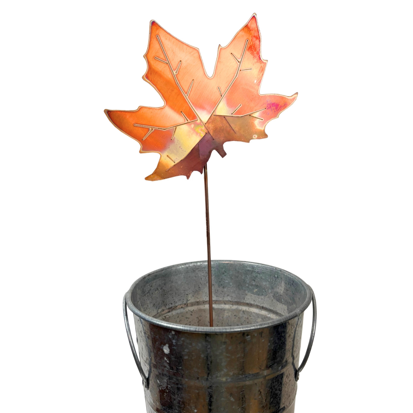 Maple Leaf Copper Pot Stake