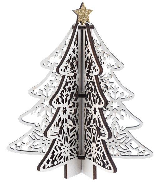 Laser Cut Christmas Tree 8"h (2 colors)