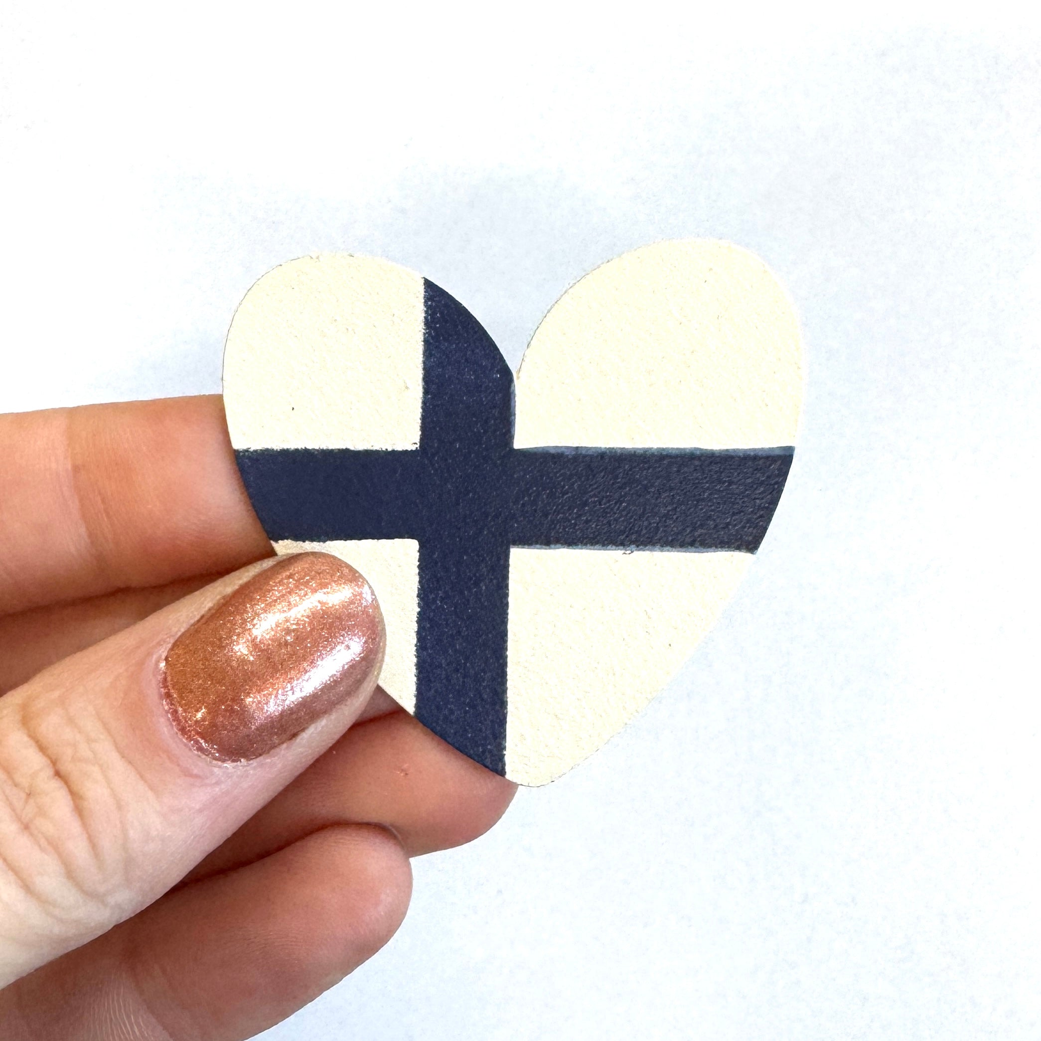 Finnish Heart Flag Magnet, Single