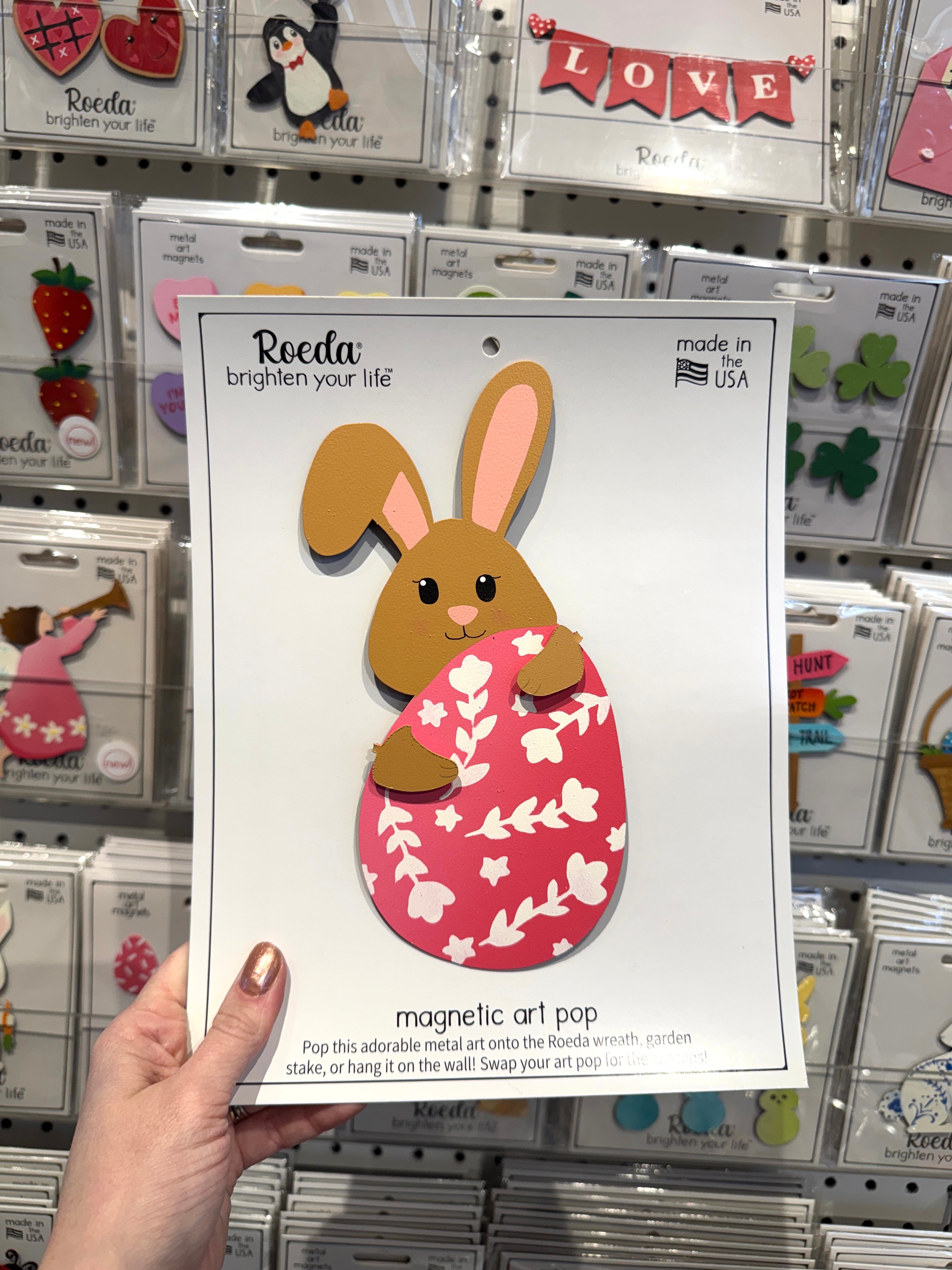 Peek-a-Boo Bunny Magnetic Art Pop