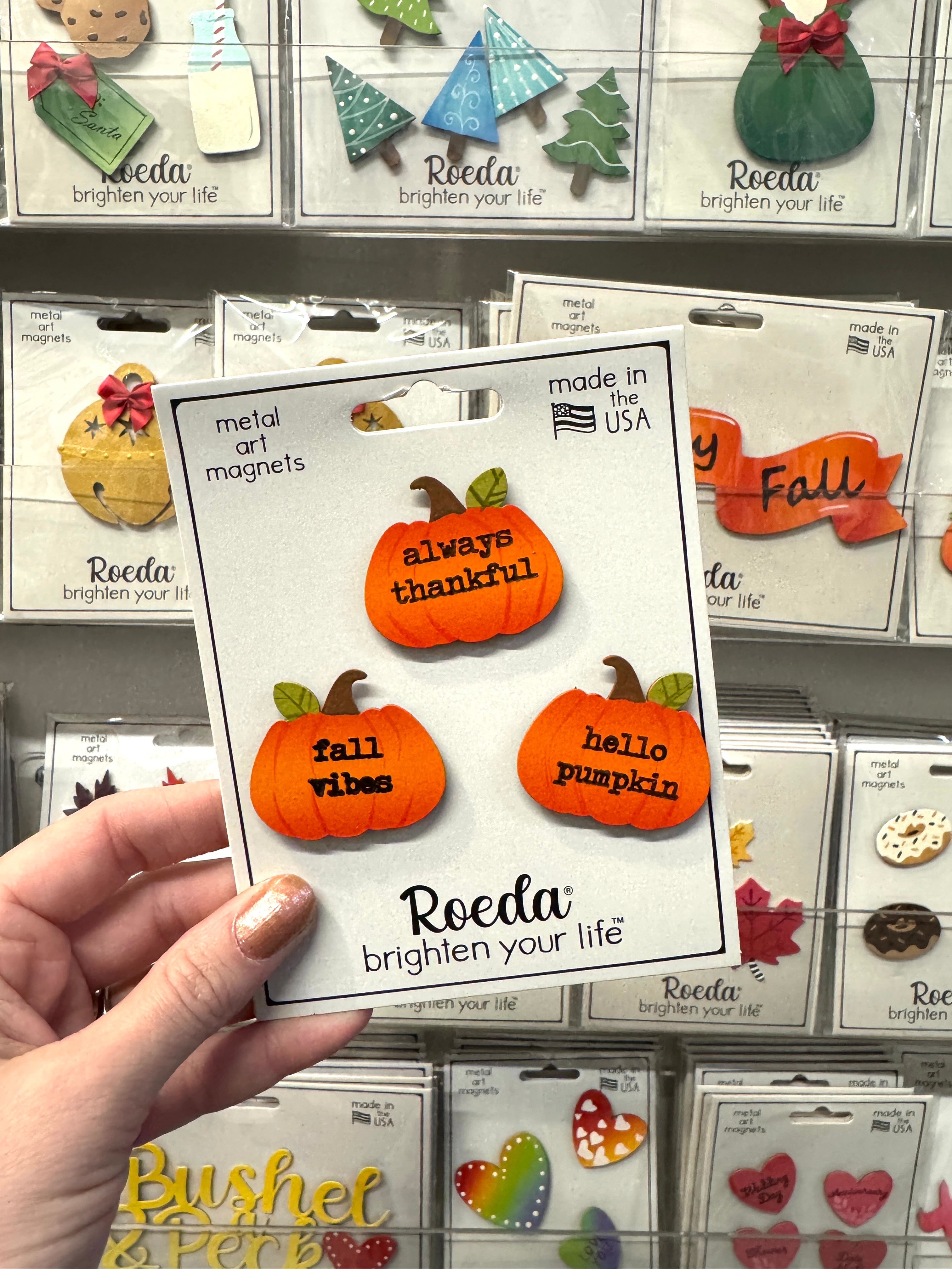 Fall Sentiment Pumpkin Magnets S/3