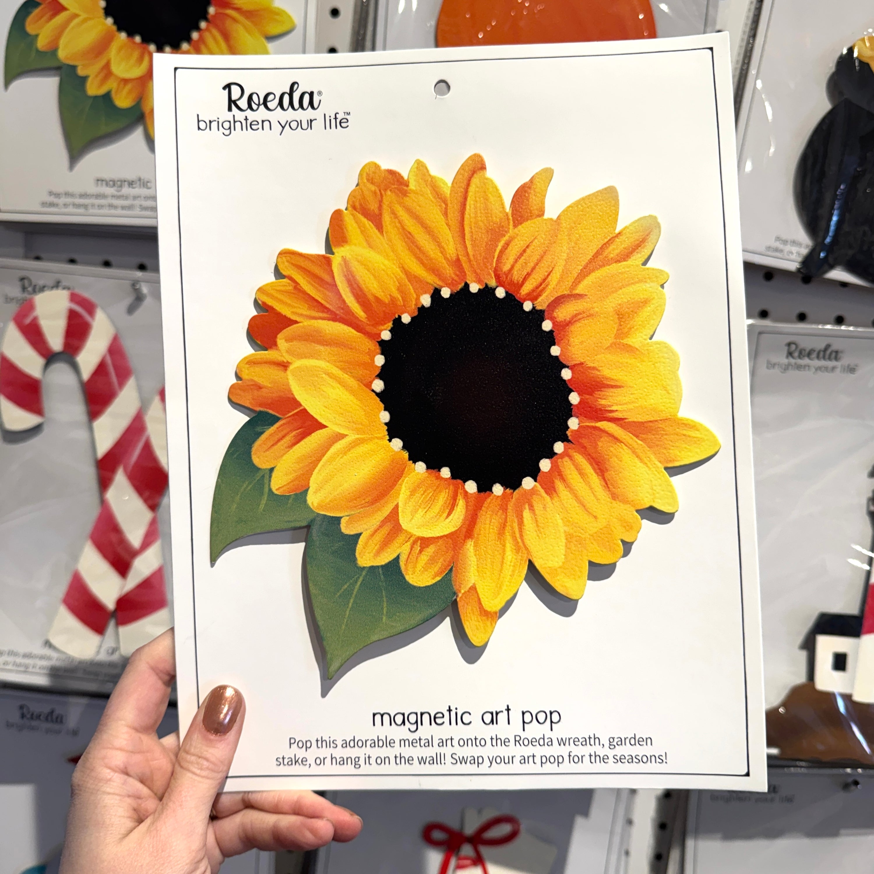 Magnetischer Art Pop mit Sonnenblume
