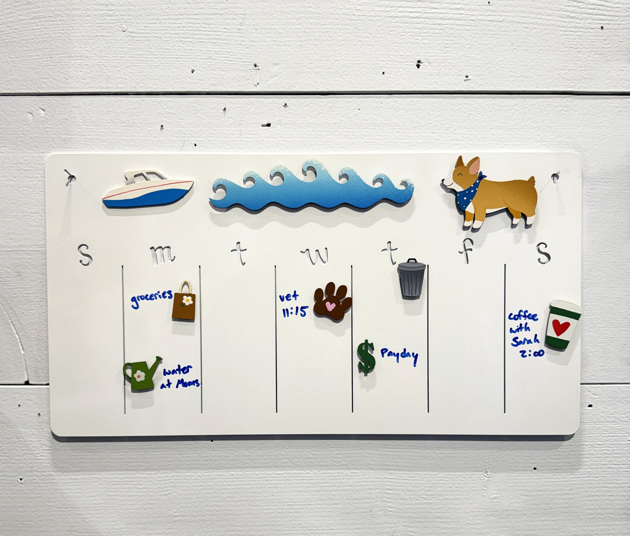 Weekly Calendar Kit: Build your own magnetic calendar