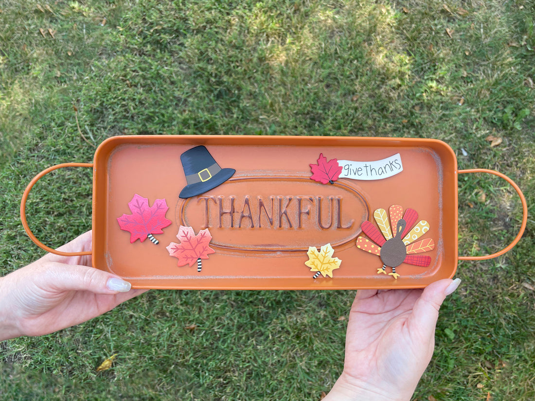 Magnetic "Thankful" Tray (12.75"w)