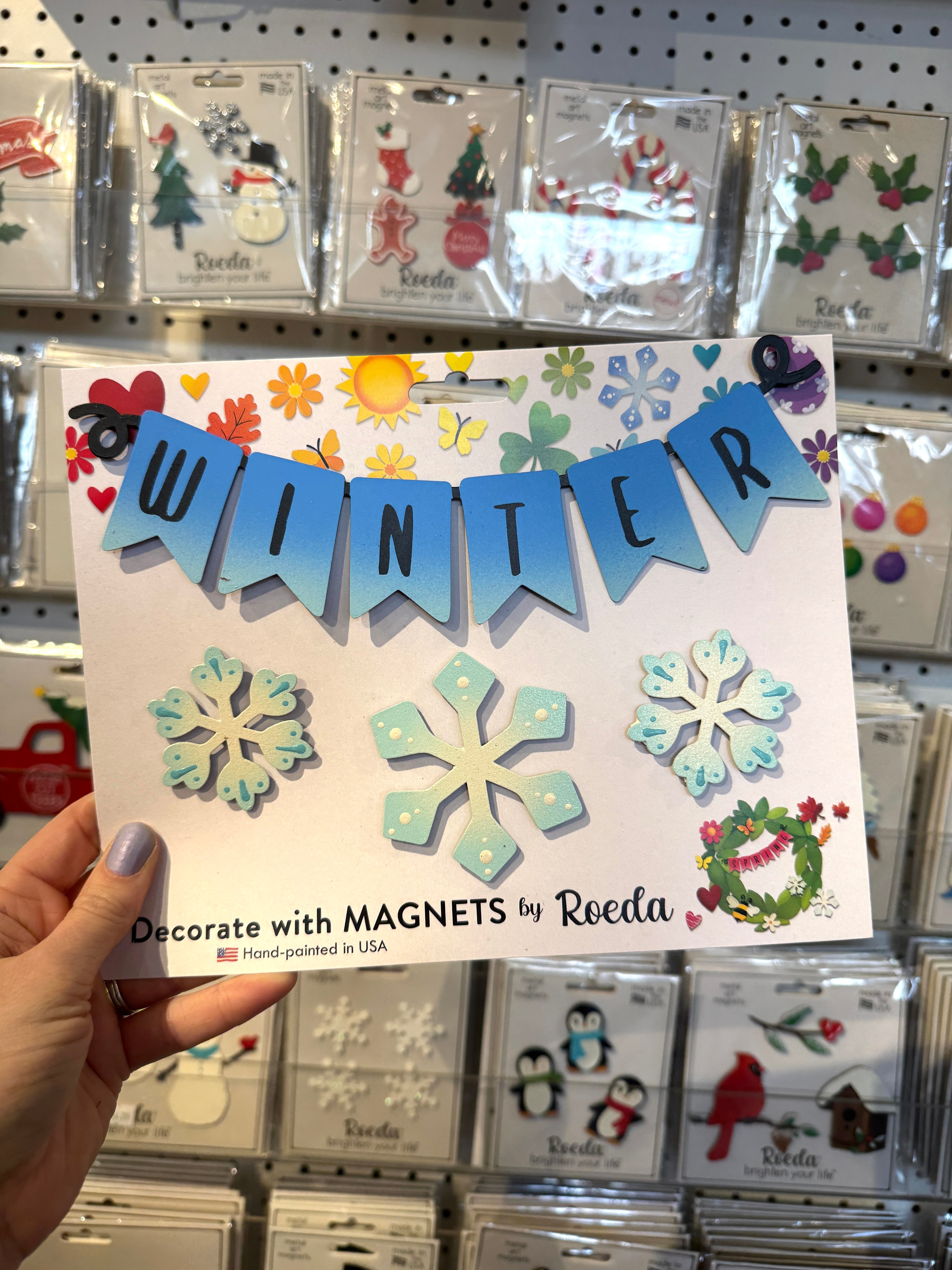 Winter Wreath Kit Magnets S/4