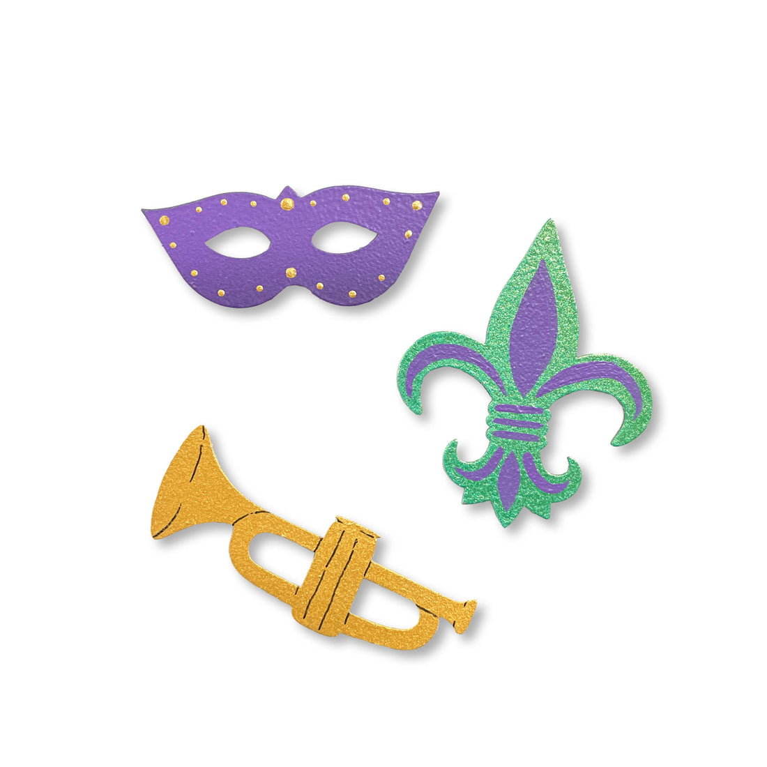Mardi Gras Magnets S/3
