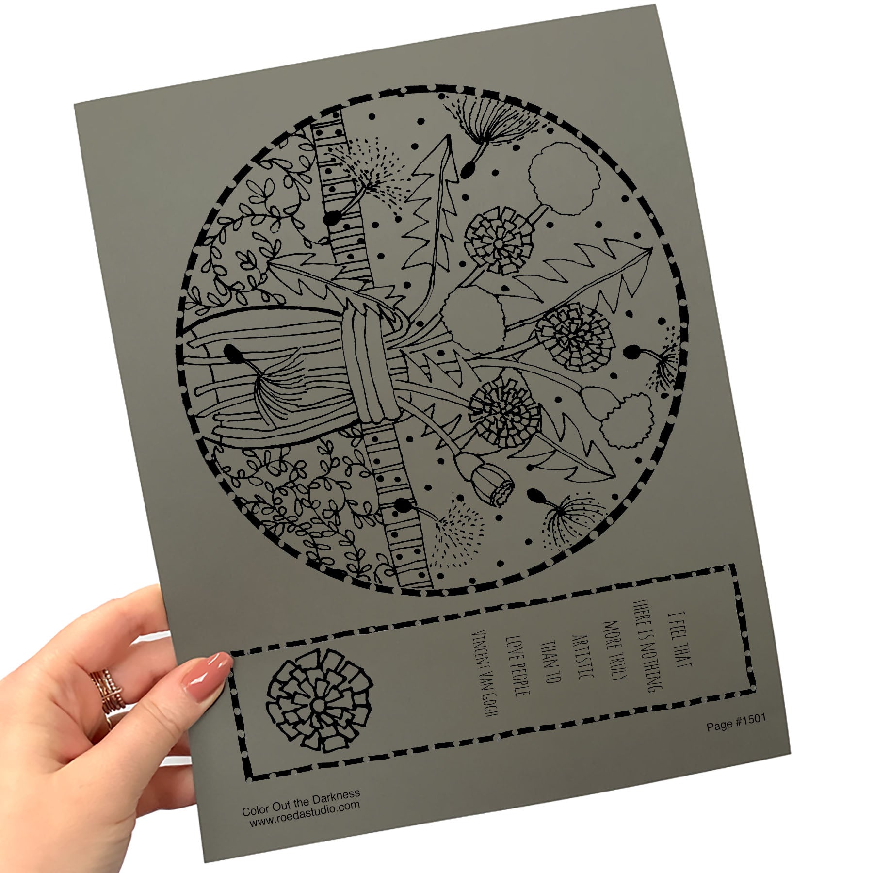 Color Out the Darkness - Individual Coloring Pages
