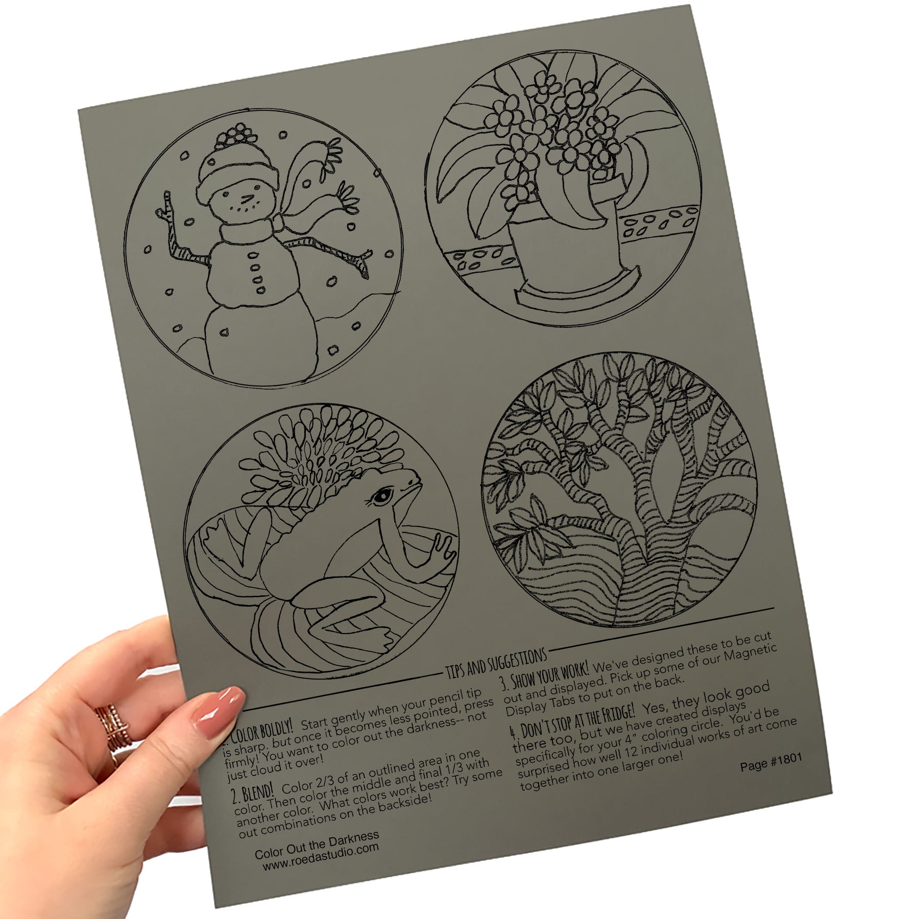 Color Out the Darkness - Individual Coloring Pages