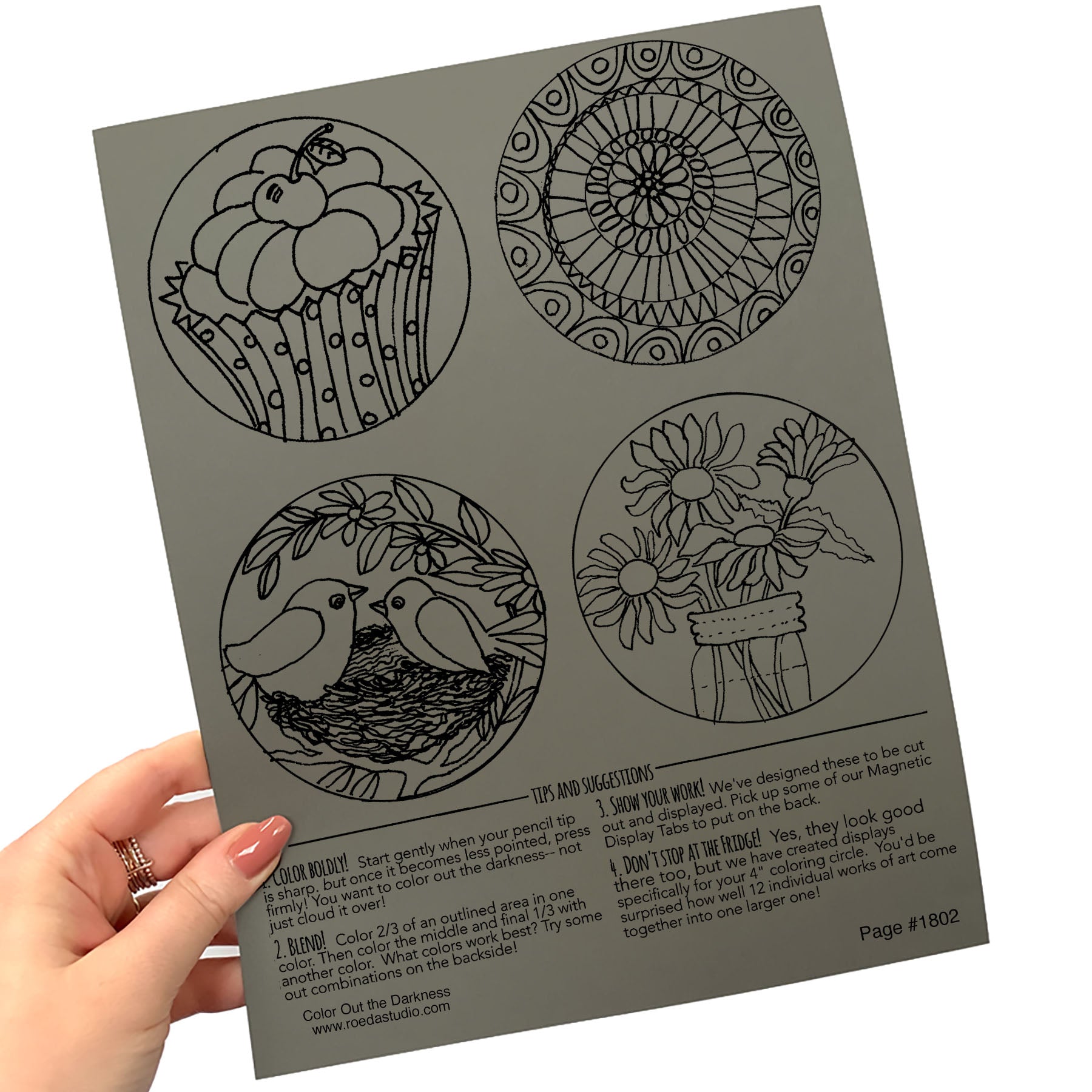 Color Out the Darkness - Individual Coloring Pages