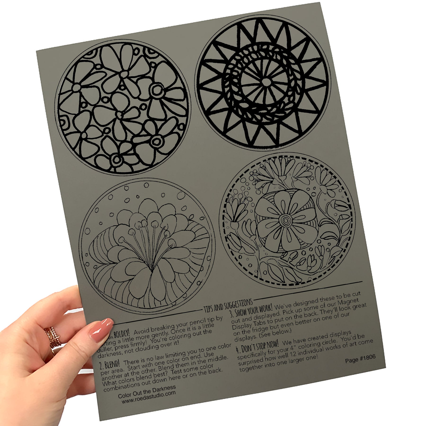 Color Out the Darkness - Individual Coloring Pages