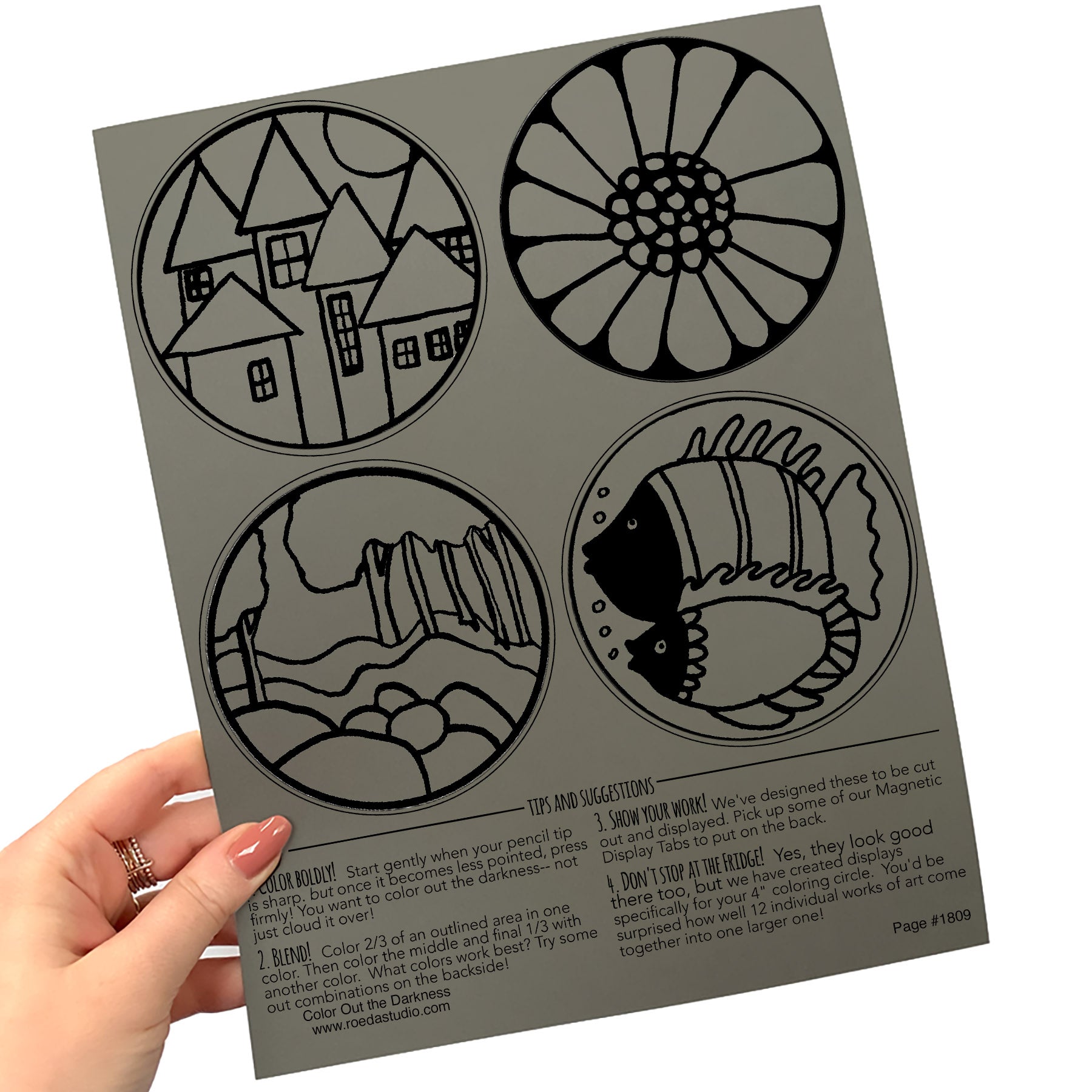 Color Out the Darkness - Individual Coloring Pages