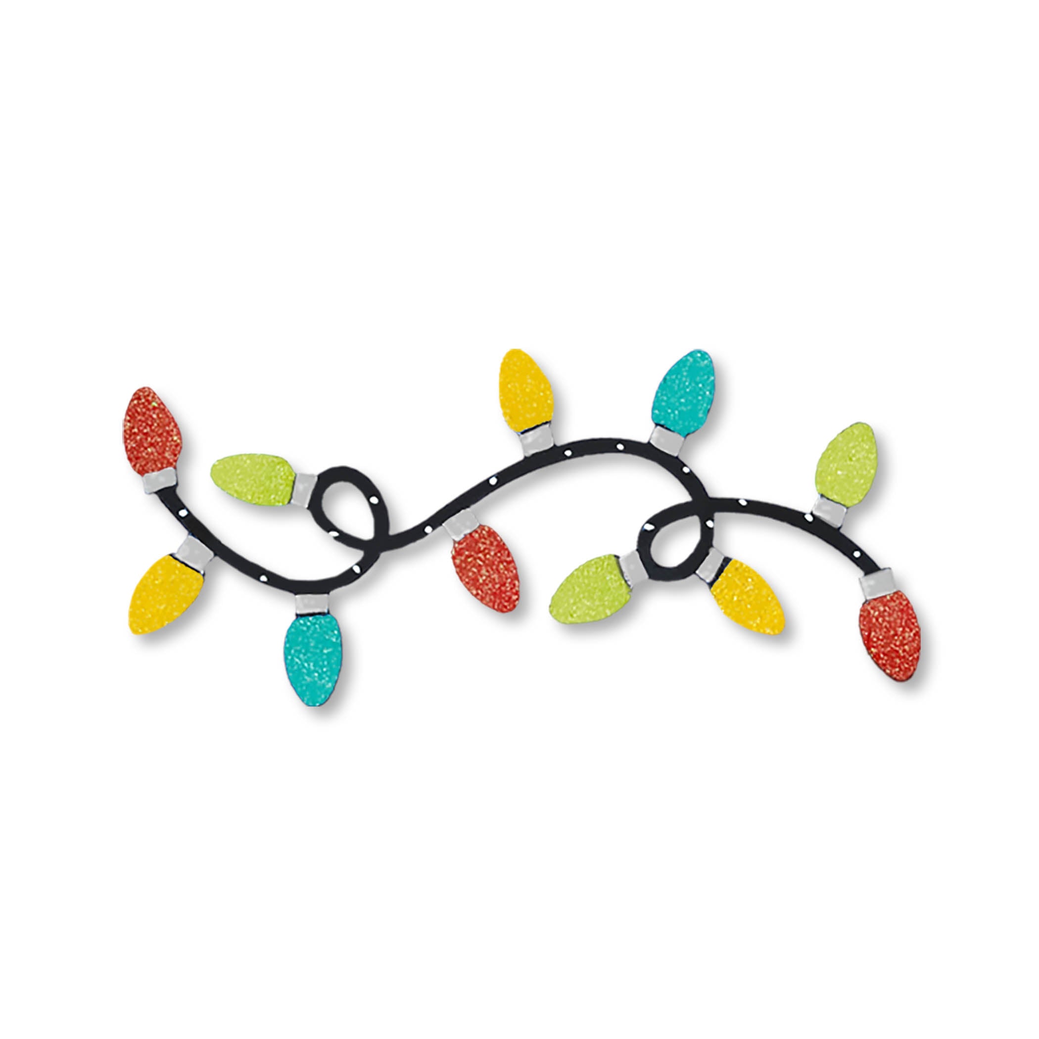 Glitzernder Glühbirnen-Randmagnet