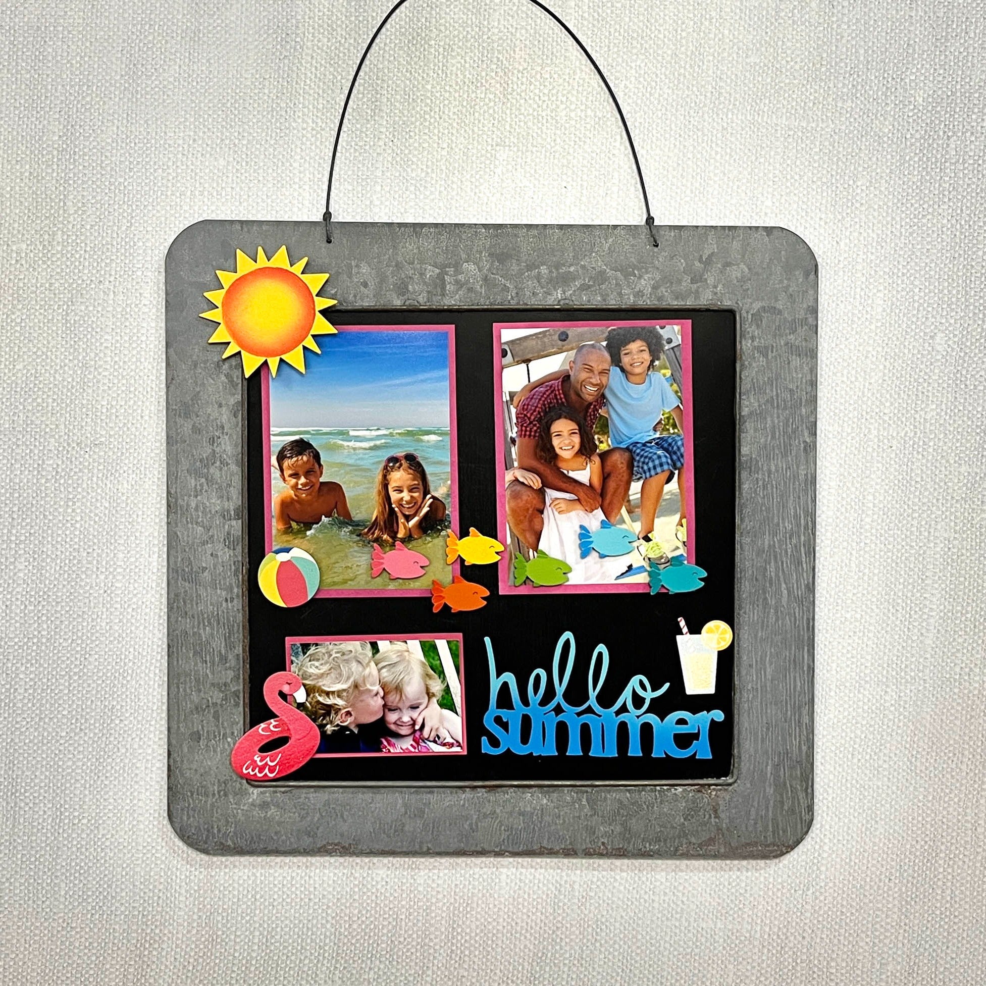 „Hallo Sommer“ Magnet Blau