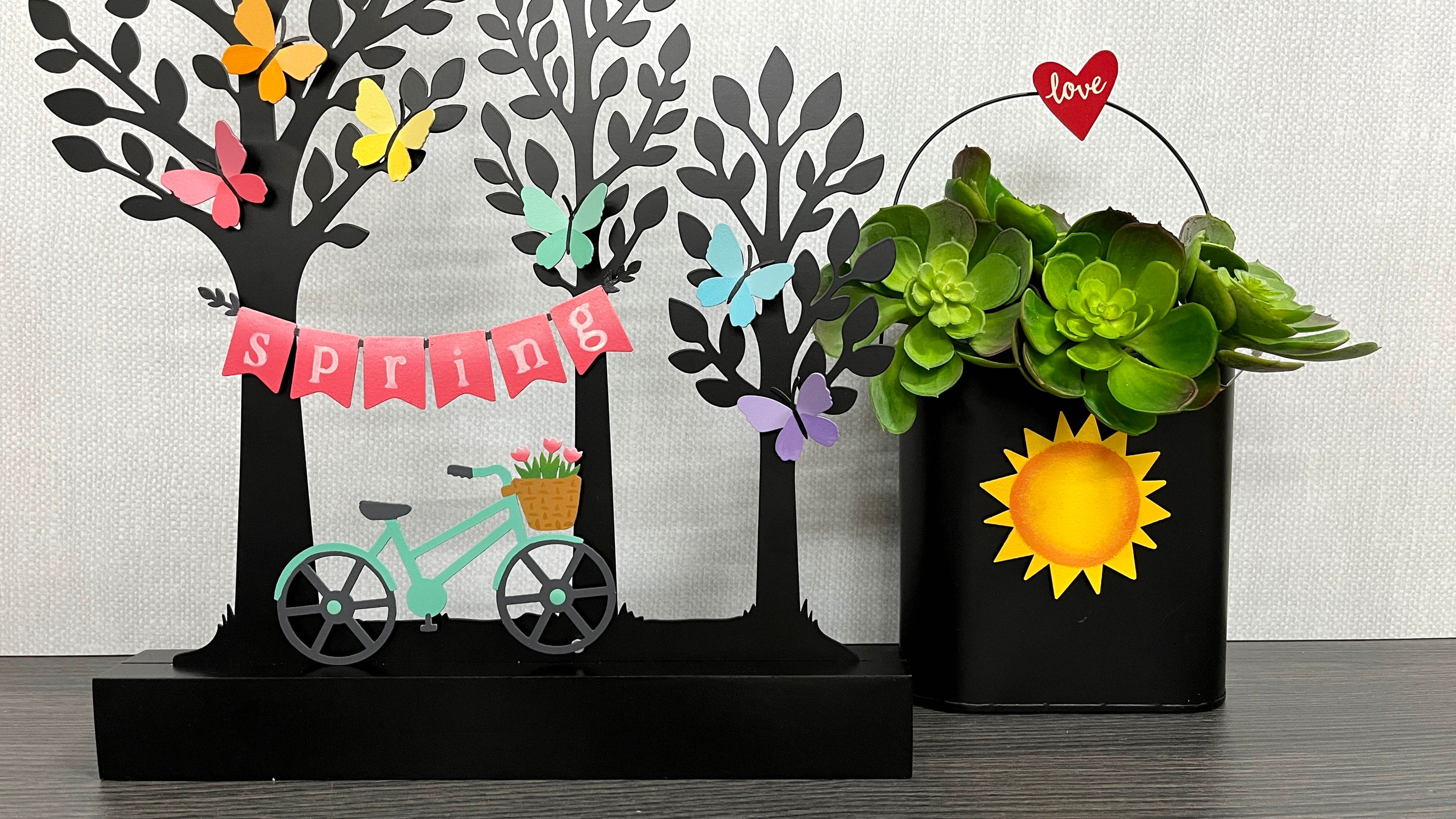 Spring Bike w/ Tulips Blue