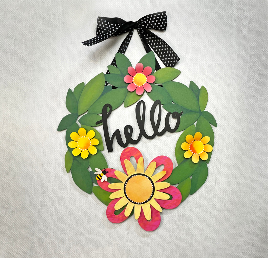 Blumen-Magnet-Art-Pop, dimensionales Gelb mit Schlaufe