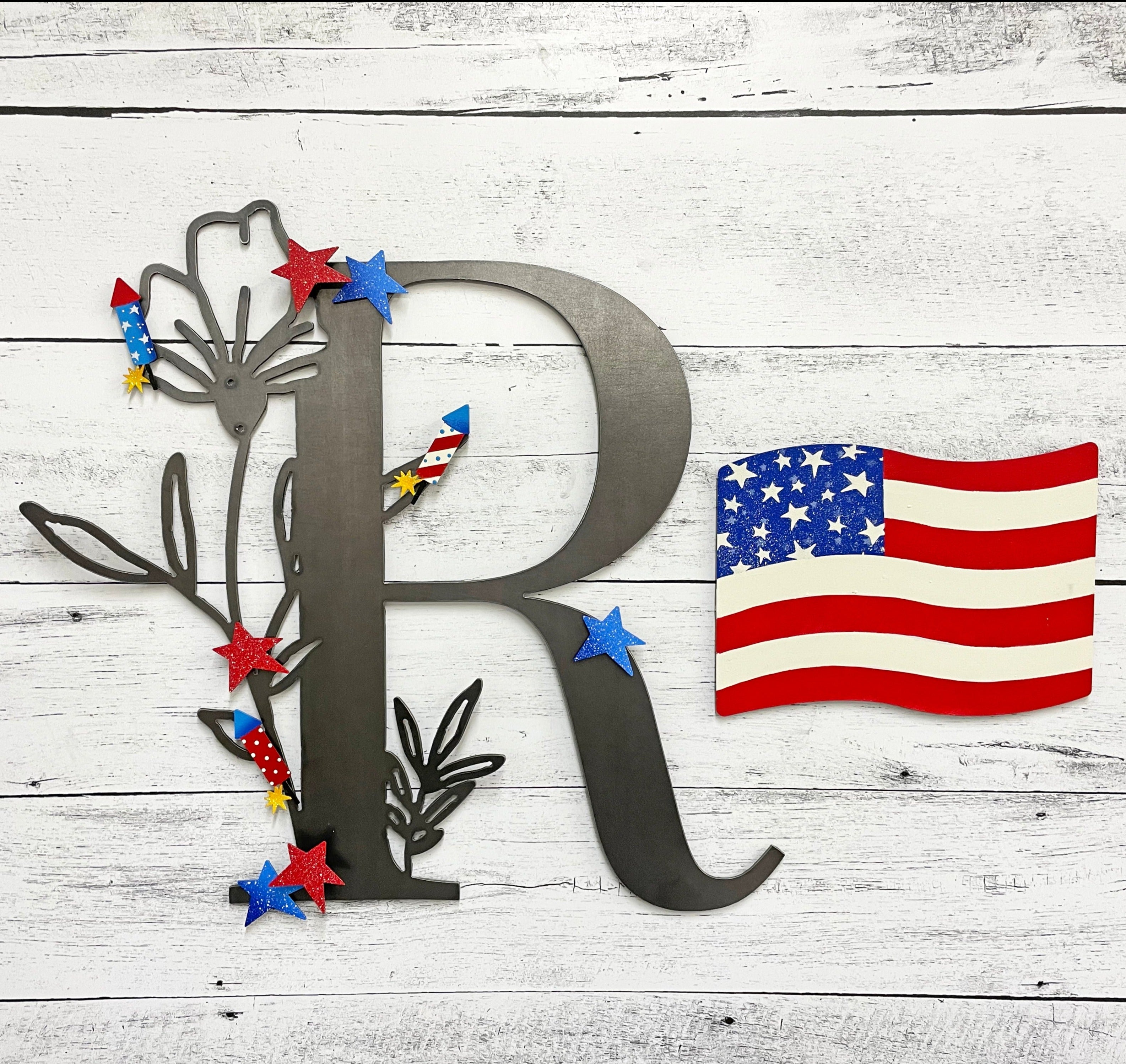 Botanisches Buchstaben-Wanddekor