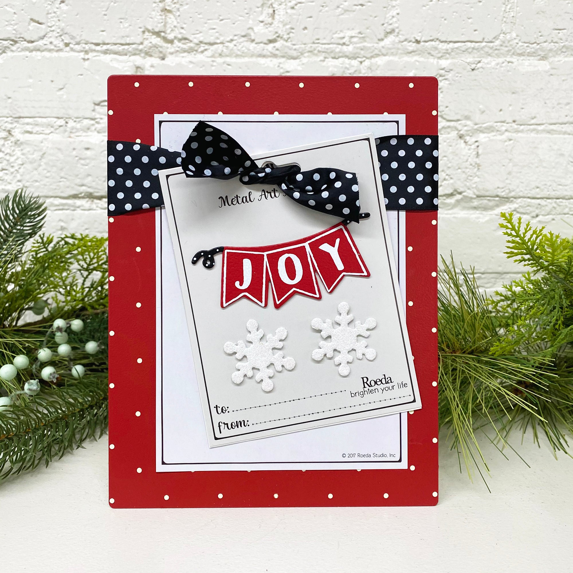 Freudenbanner mit Schneeflockenmagneten S/3