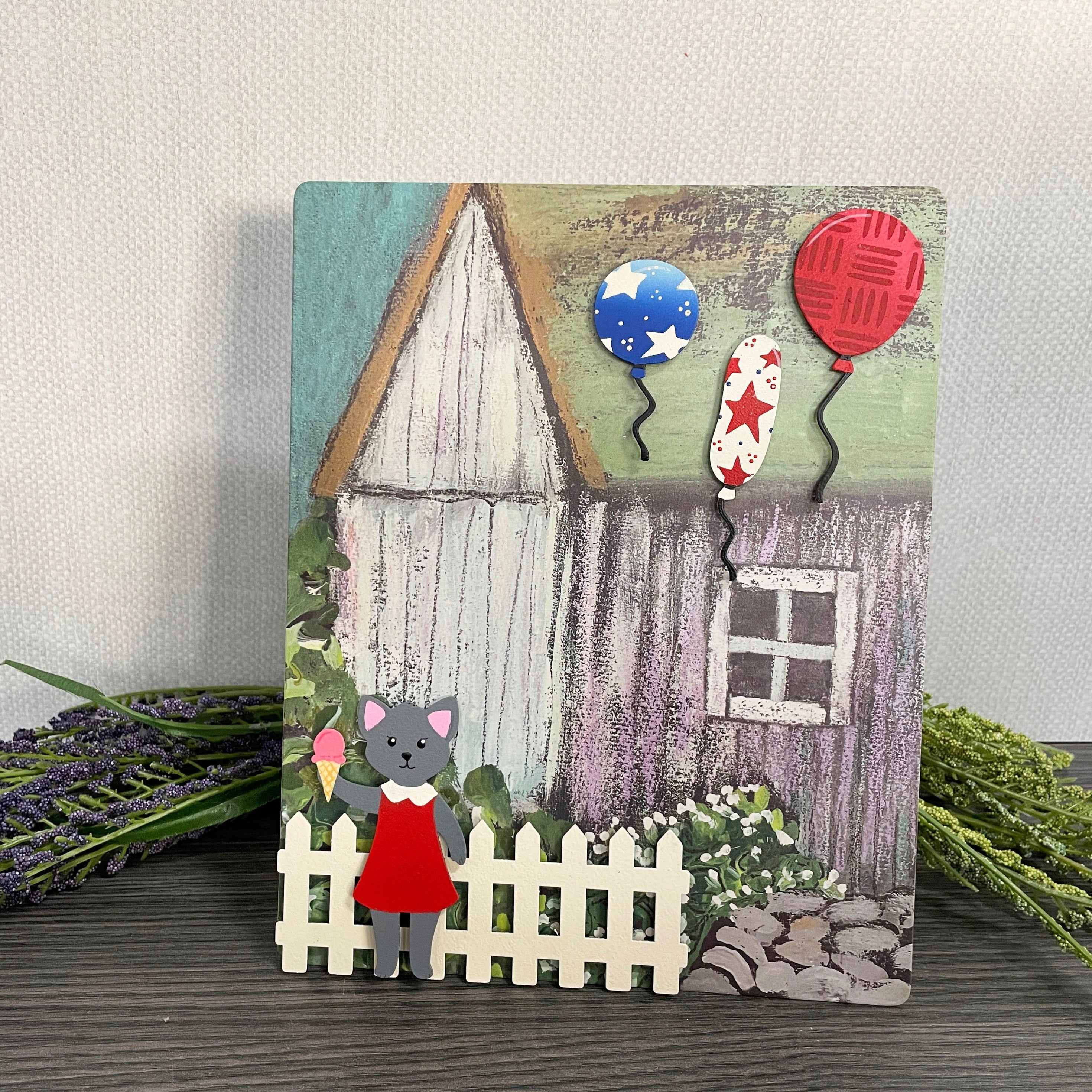 Patriotischer Katzenmagnet