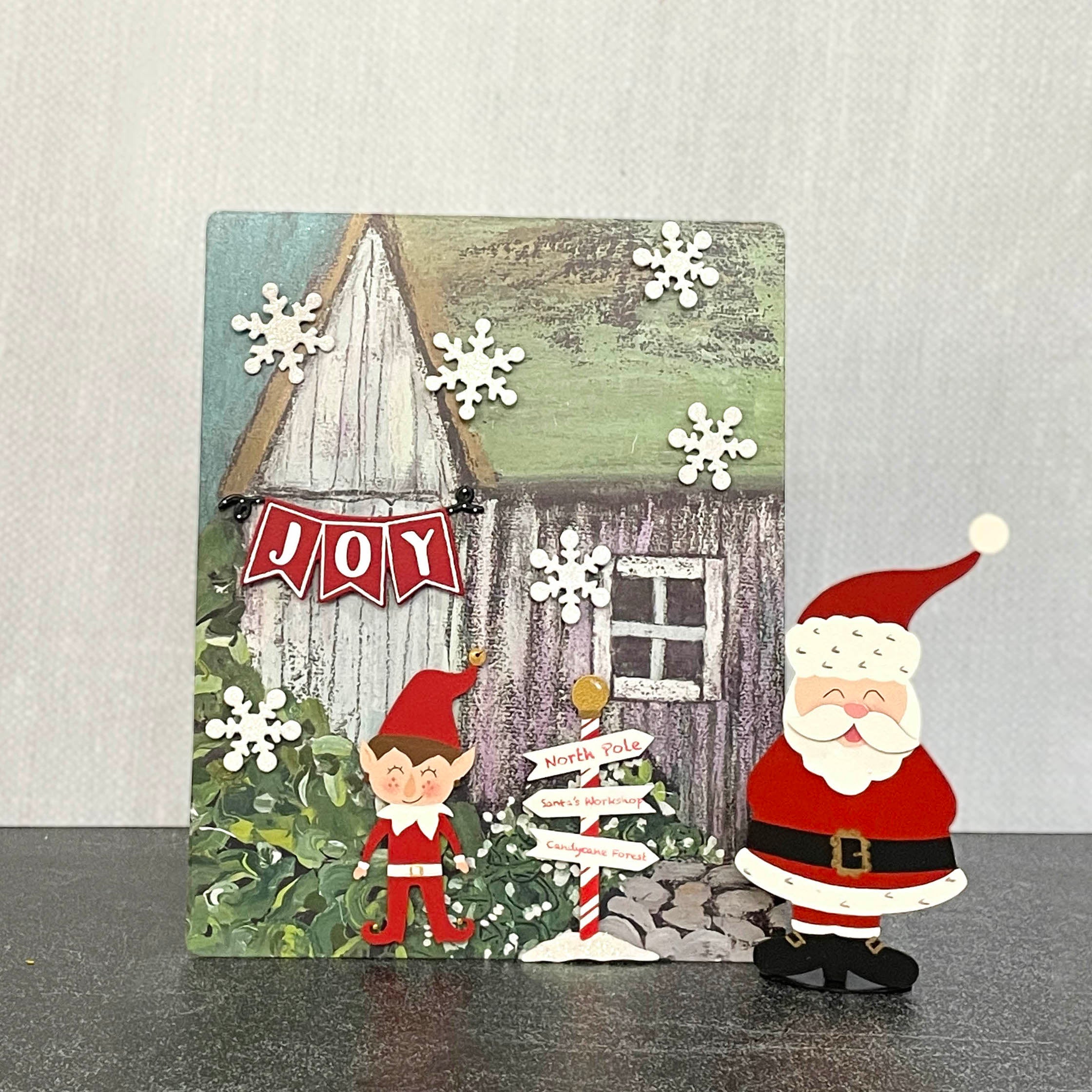 Freudenbanner mit Schneeflockenmagneten S/3