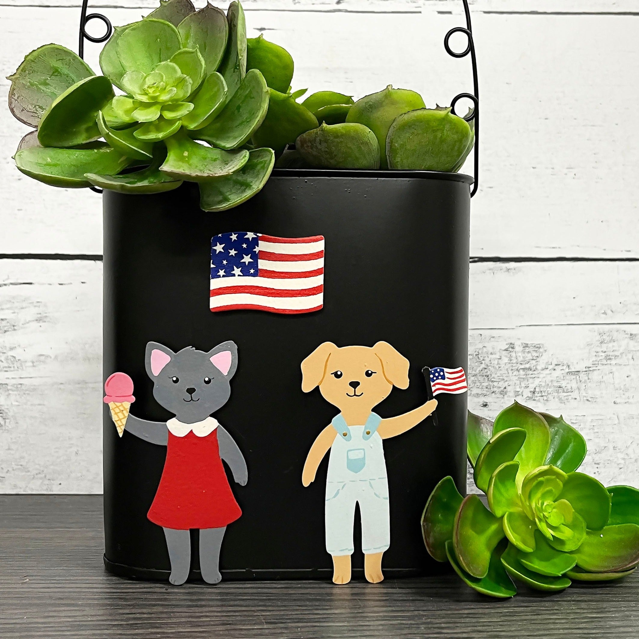 Patriotischer Katzenmagnet