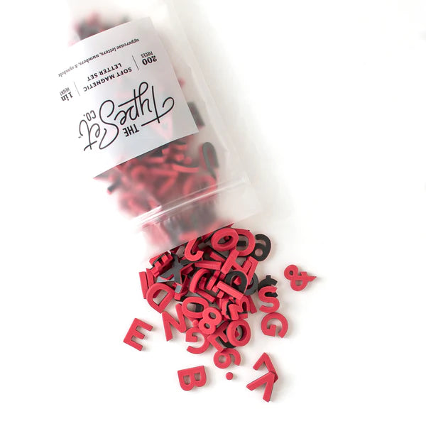 The Type Set Co.® Weichmagnetische Buchstaben Sans Serif Holly Berry