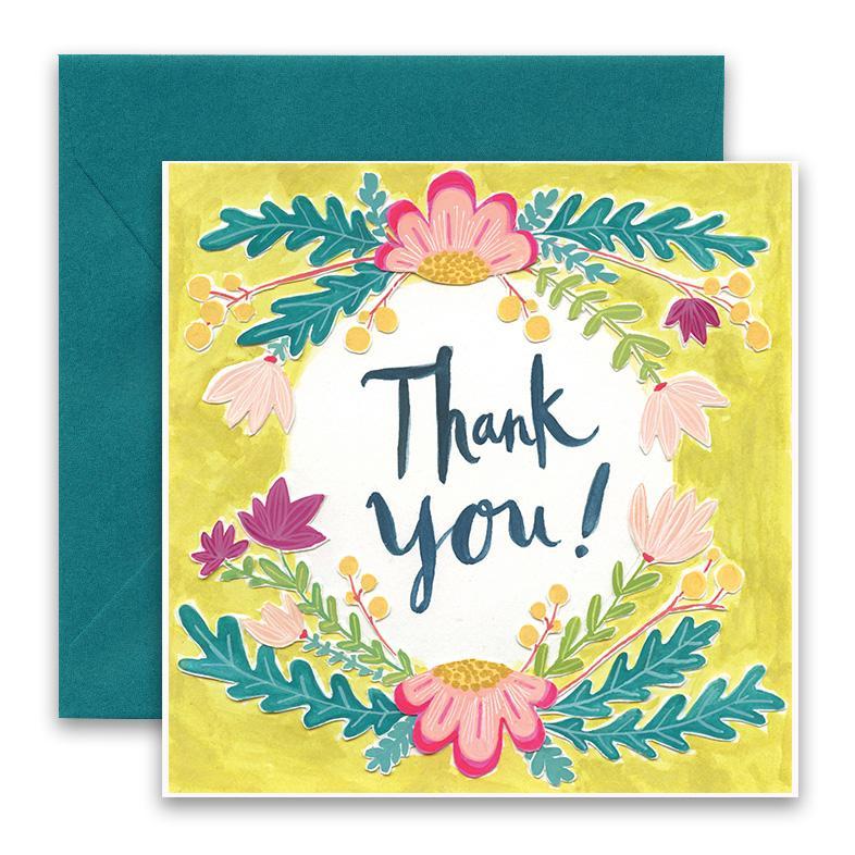 Thank You Flowers Card, Flower Thankyou