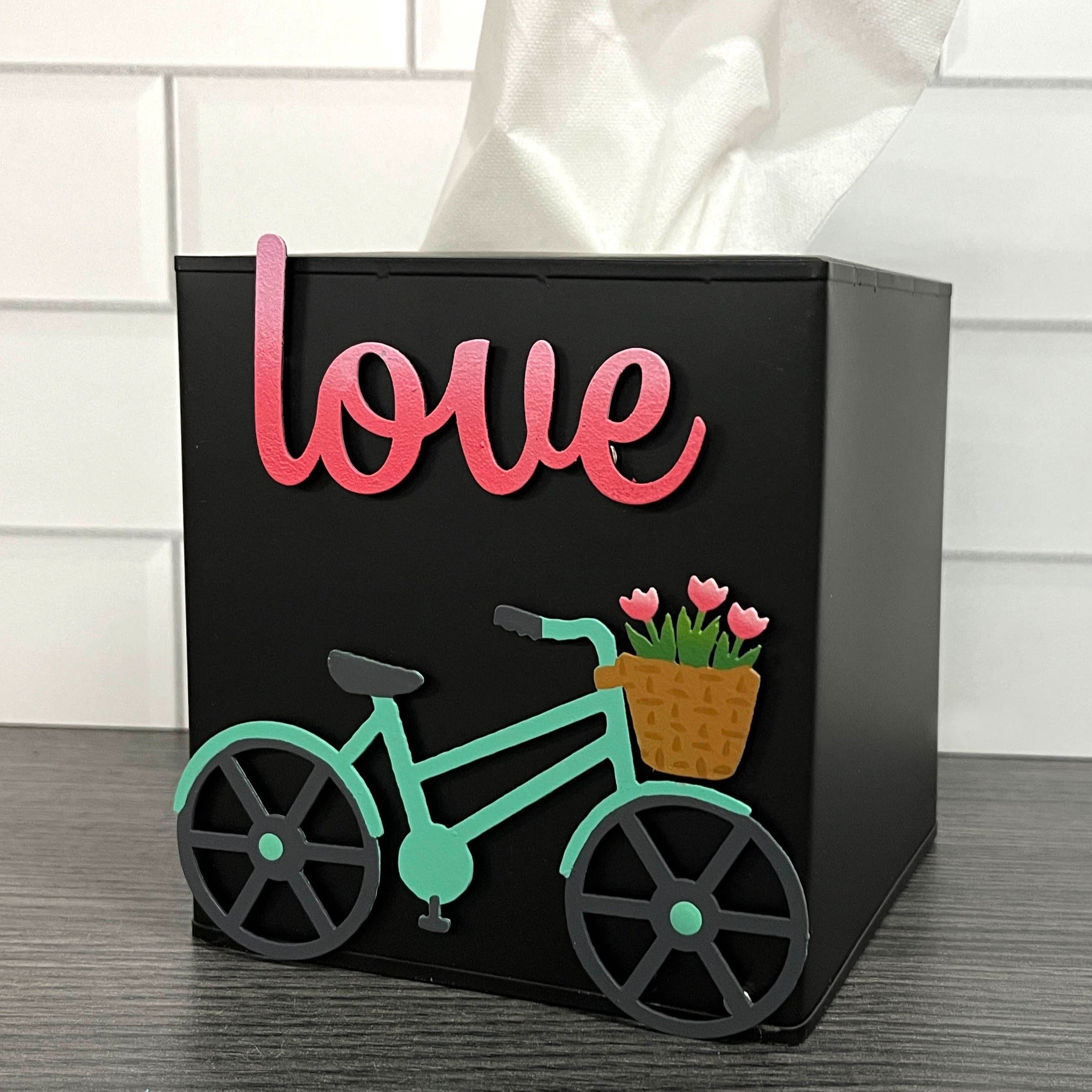 Spring Bike w/ Tulips Blue