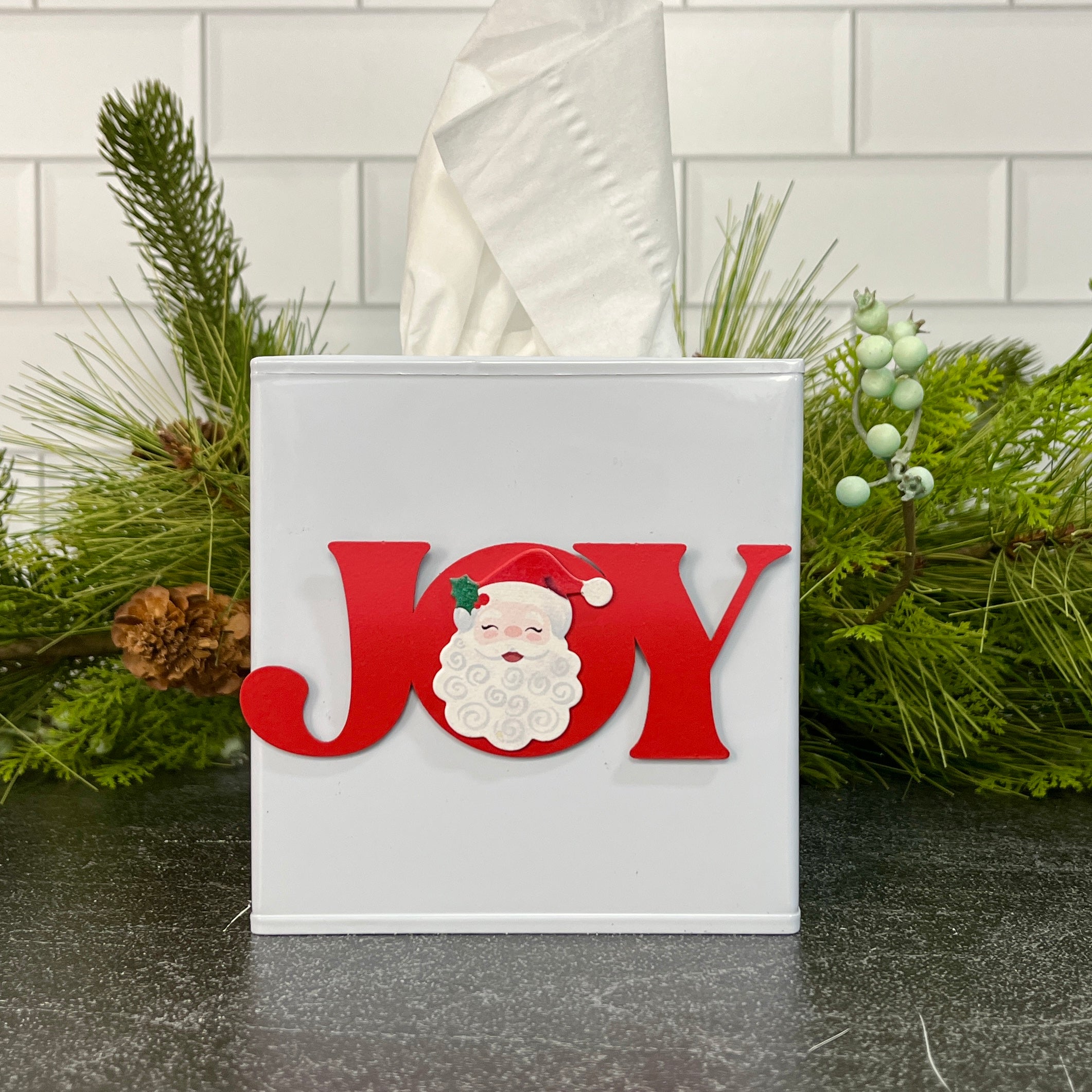 Weihnachtsmann mit Stechpalmenmagnet