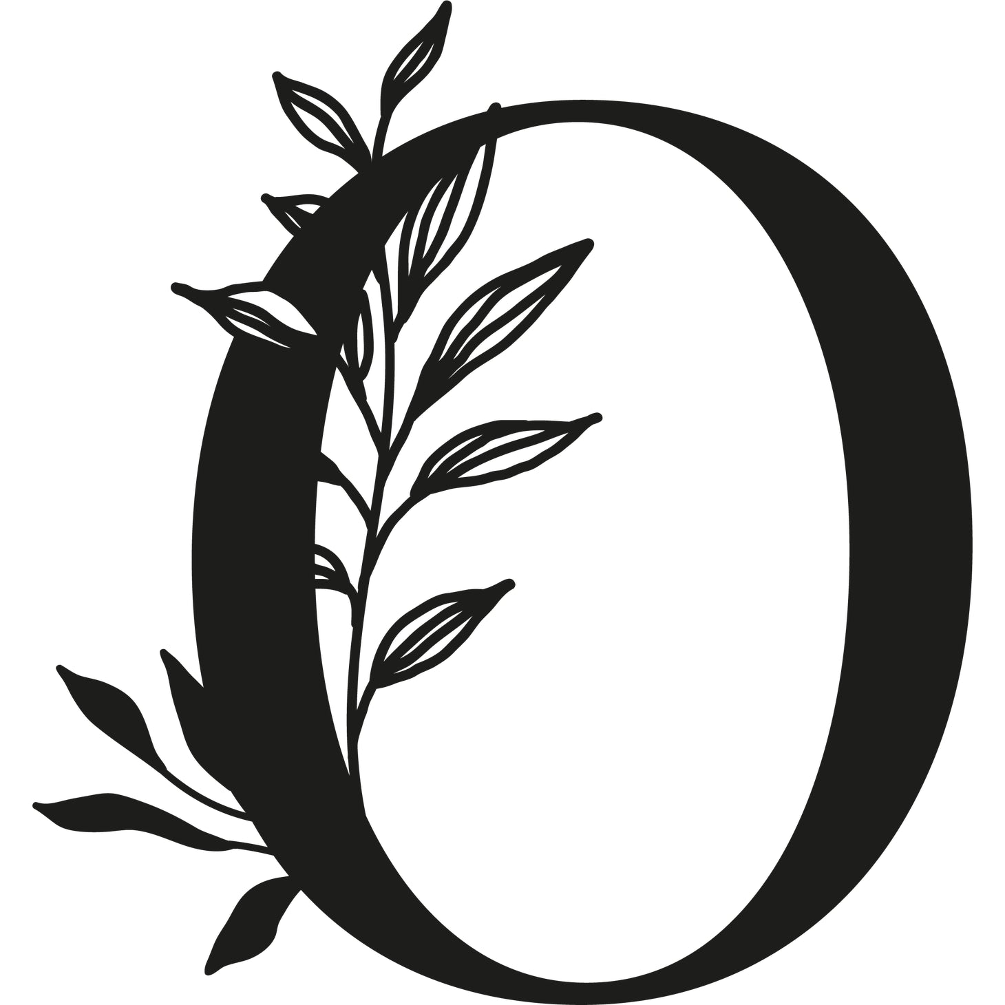 Botanisches Buchstaben-Wanddekor