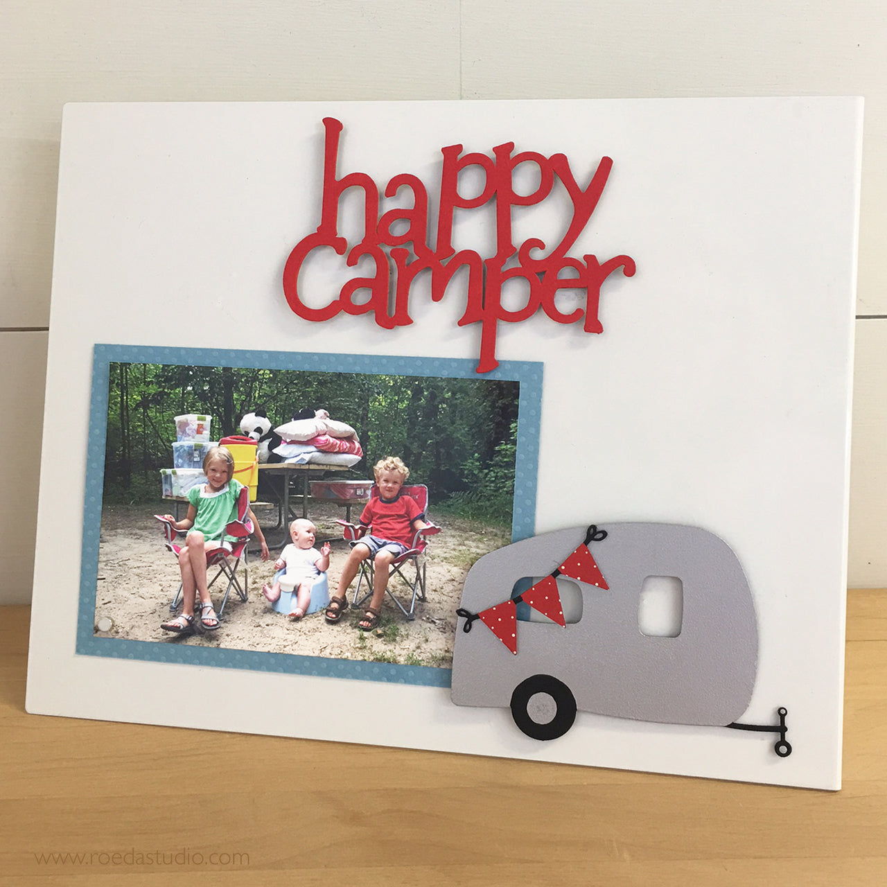 „Glücklicher Camper“-Magnet