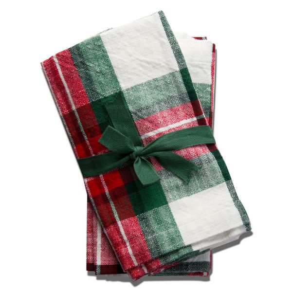 Festive Plaid Napkin S/4