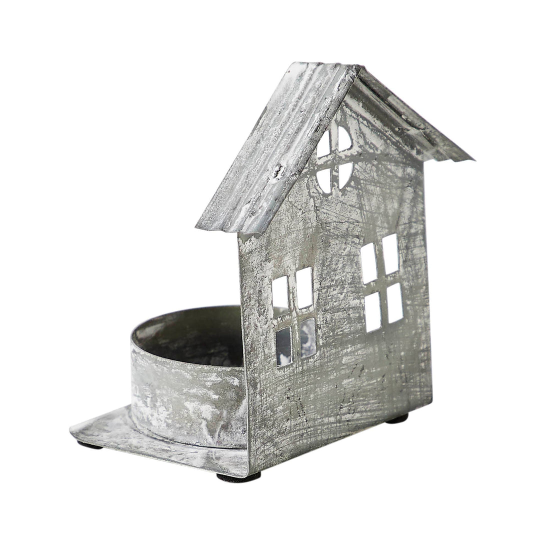 Metal Village House A Tealight Holder (3.25")