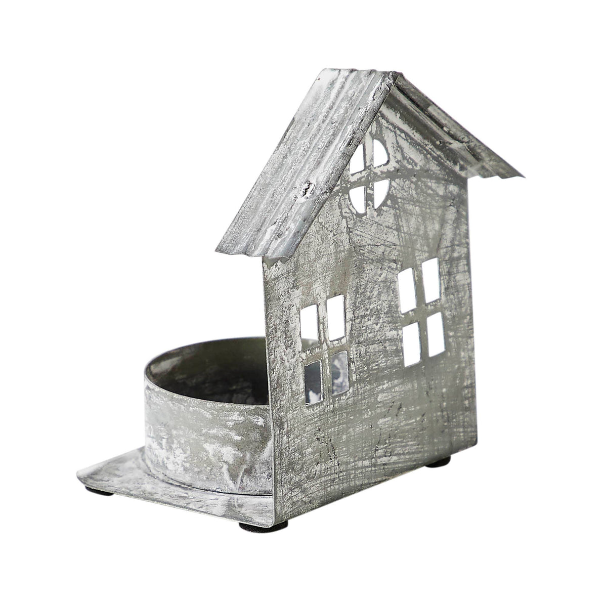Metal Village House A Tealight Holder (3.25")