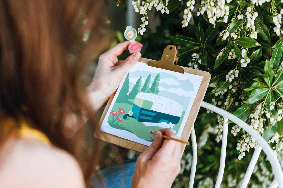 Happy Camper Mini Paint-by-Number Kit