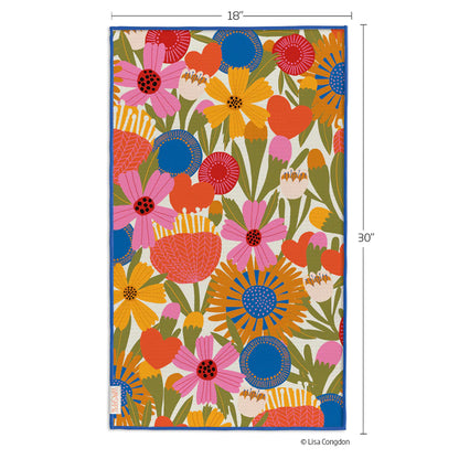 Jolies Fleurs Microfiber Towel