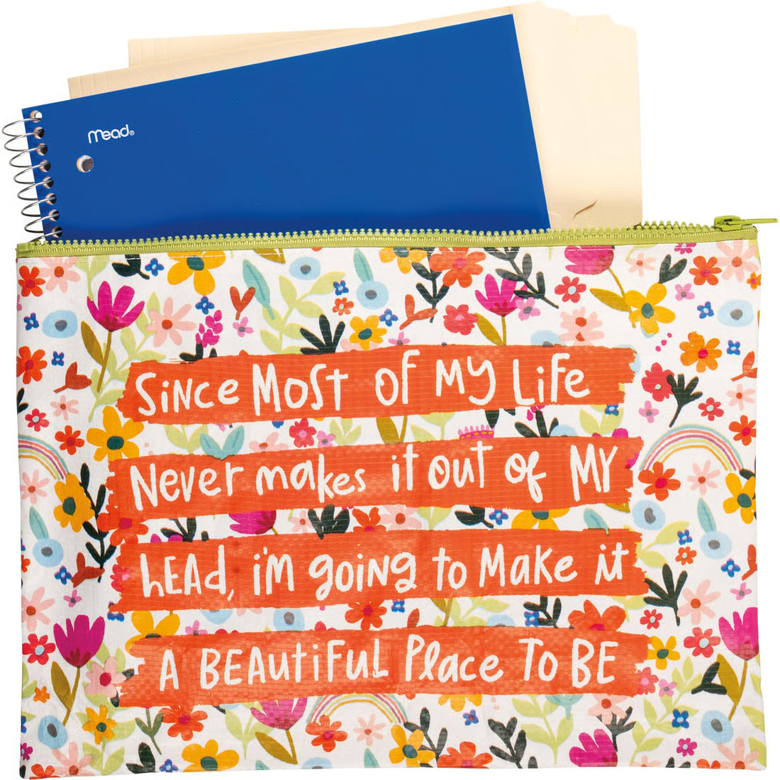 Zipper Folder - Make It A Beautiful Place To Be