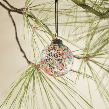 Rainbow Glitter Ornament